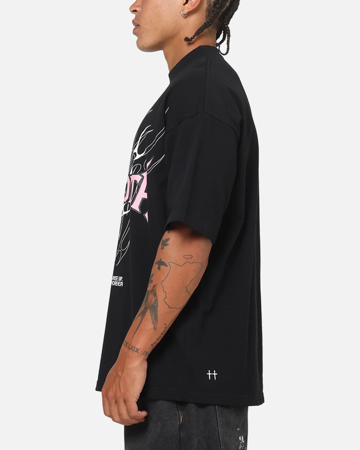 Saint Morta Fallen Tribal Boxy T-Shirt Black - Image 5