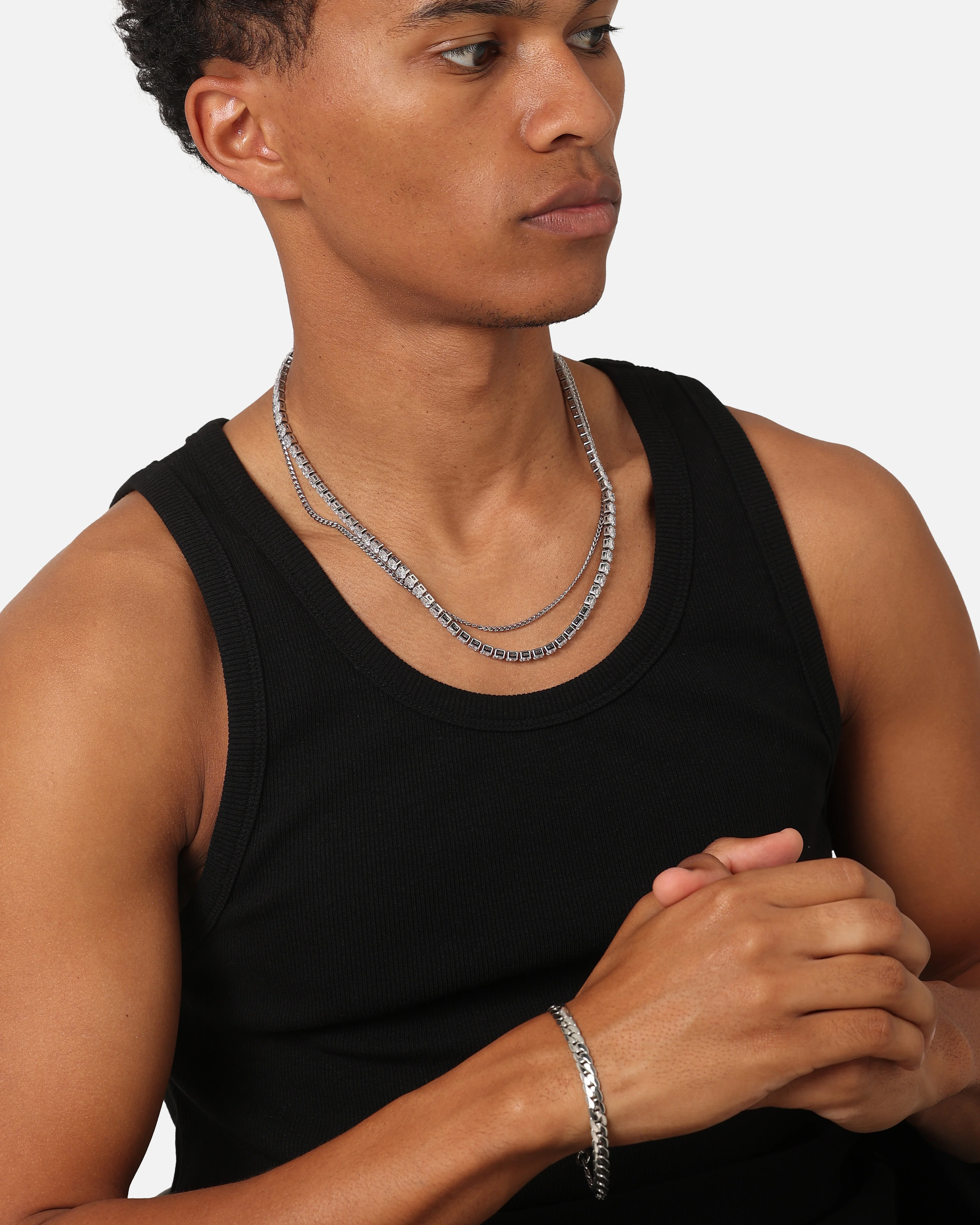 Saint Morta Flat Cuban Snake Bracelet Stainless Steel - Image 3