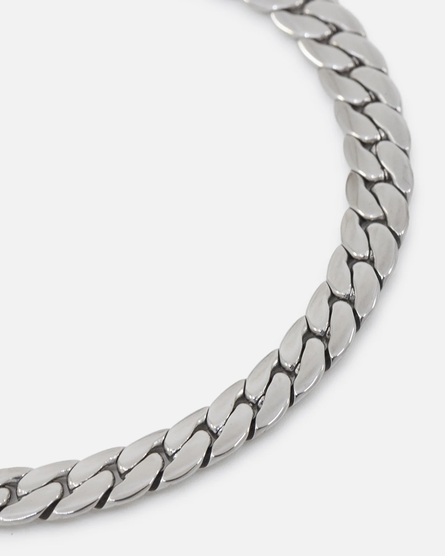 Saint Morta Flat Cuban Snake Bracelet Stainless Steel - Image 4