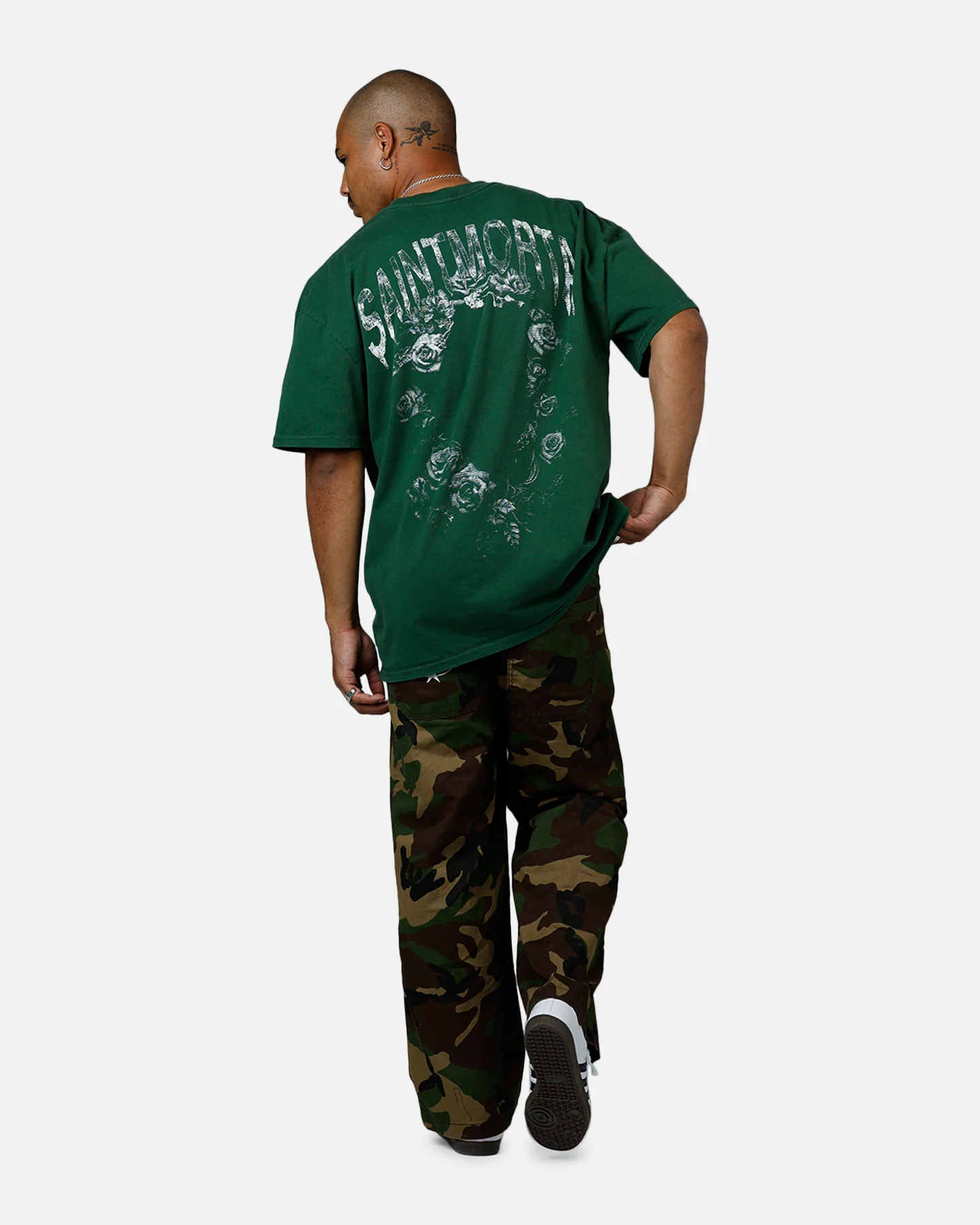 Saint Morta Heartbreak Boxy T-Shirt Green - Image 6