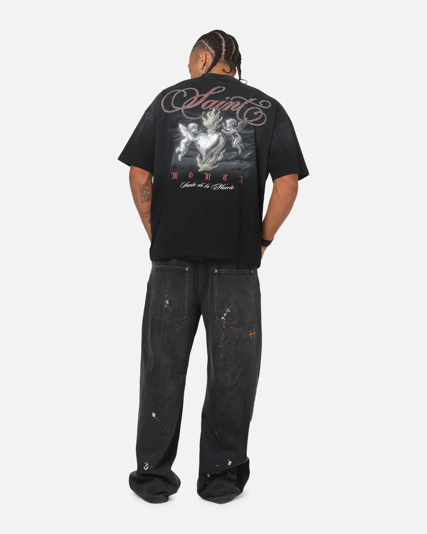Saint Morta Heavens Kitchen Boxy T-Shirt Black Wash - Image 3