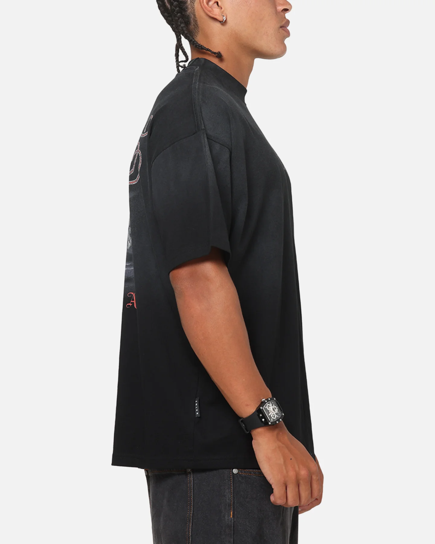 Saint Morta Heavens Kitchen Boxy T-Shirt Black Wash - Image 5
