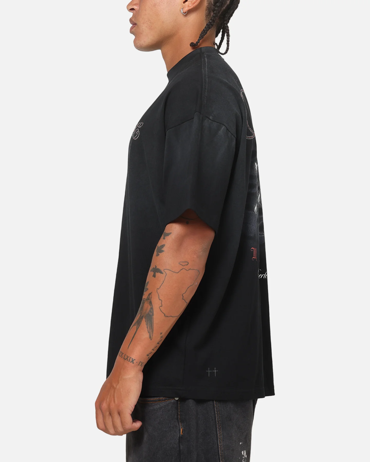 Saint Morta Heavens Kitchen Boxy T-Shirt Black Wash - Image 6