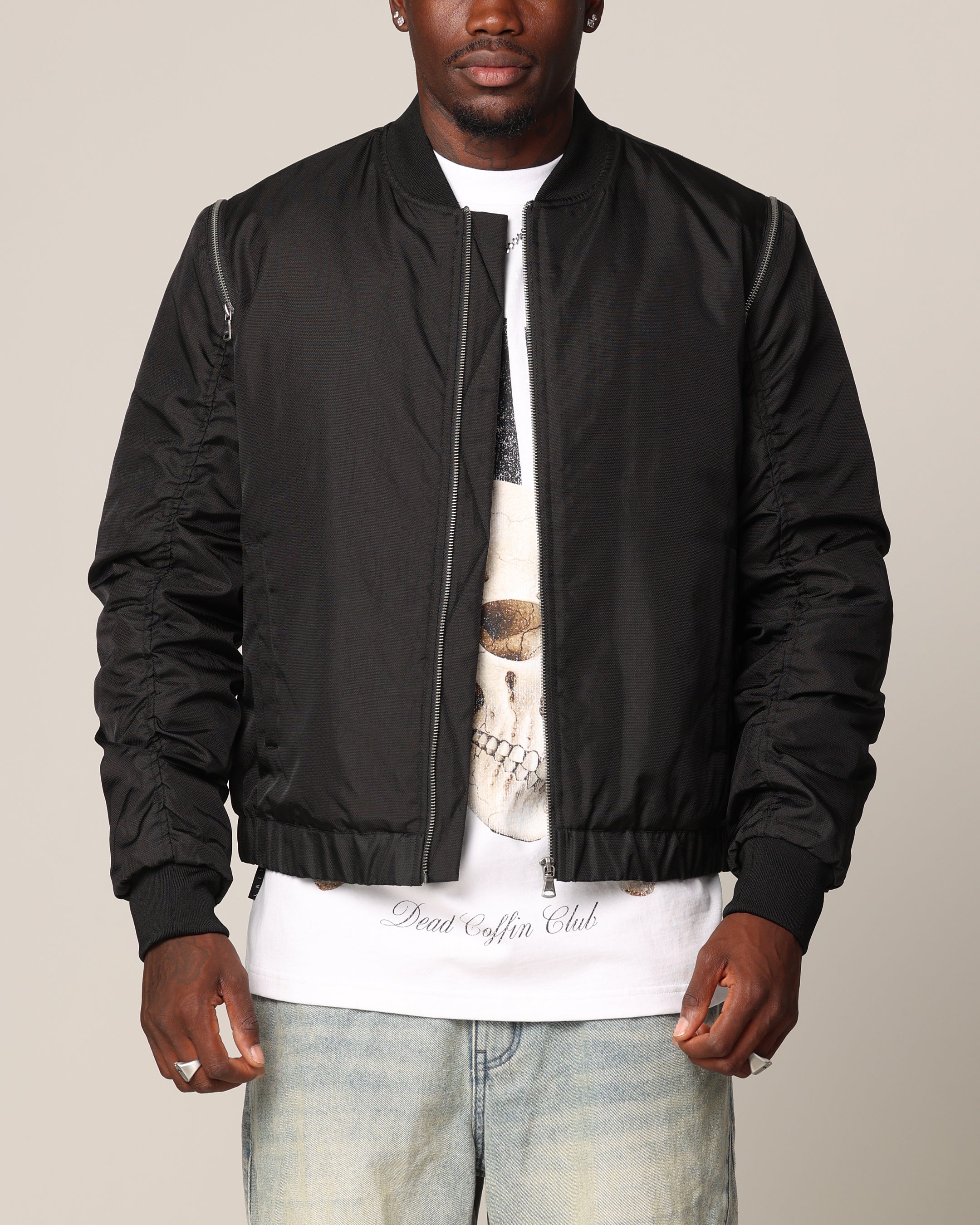 Saint Morta Hell Bat Bomber Jacket Black - Image 2