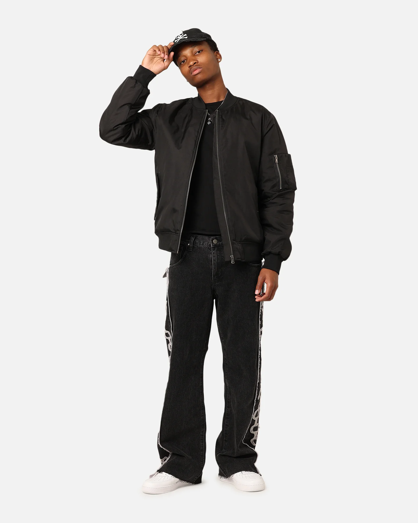 Saint Morta Holy Ghost Flared Jeans Black Wash - Image 9