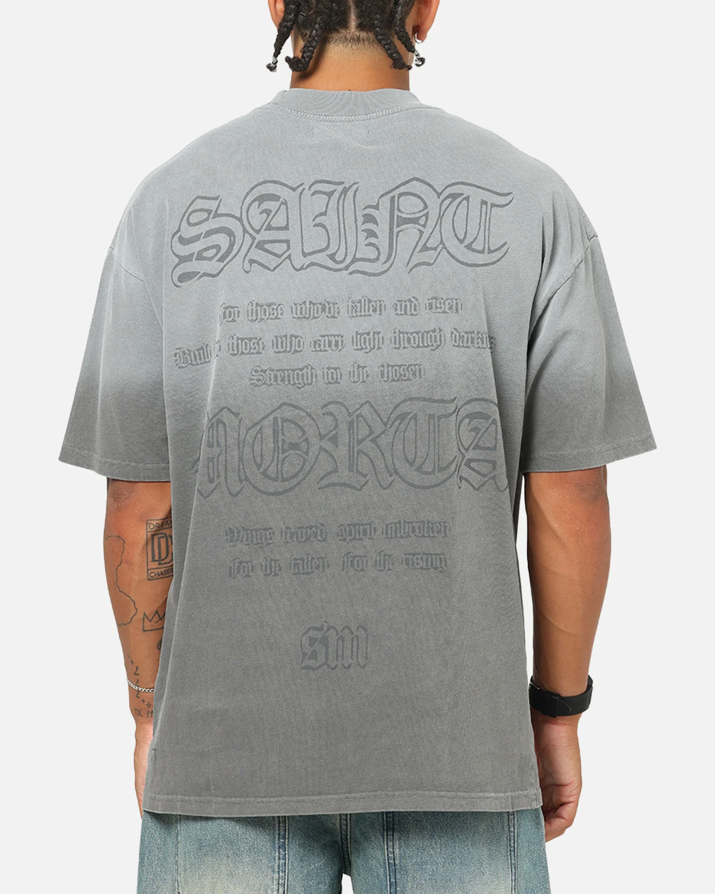 Saint Morta Holy Ghost T-Shirt Washed Charcoal - Image 2