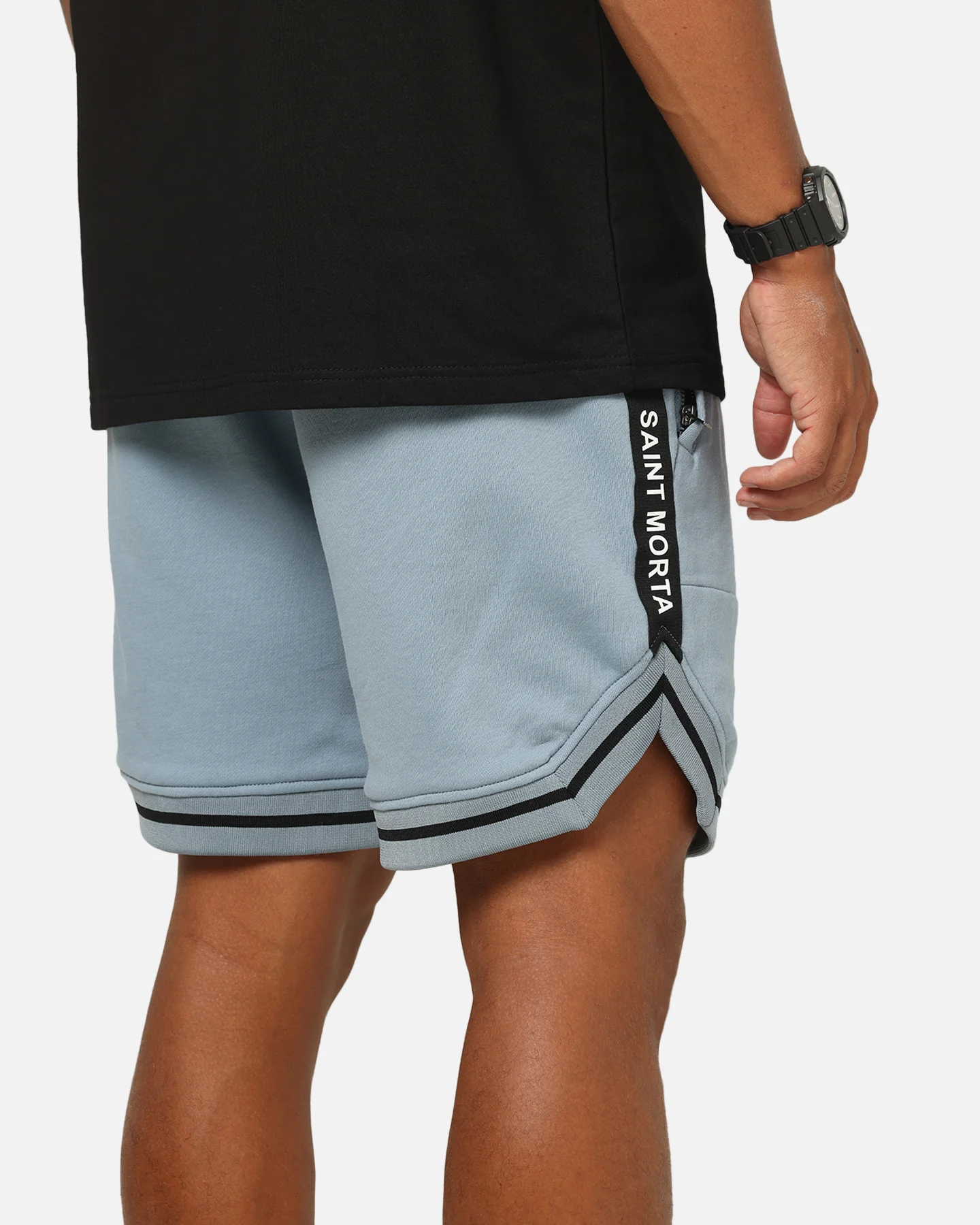 Saint Morta Icon X Fleece Shorts Denim Blue - Image 4
