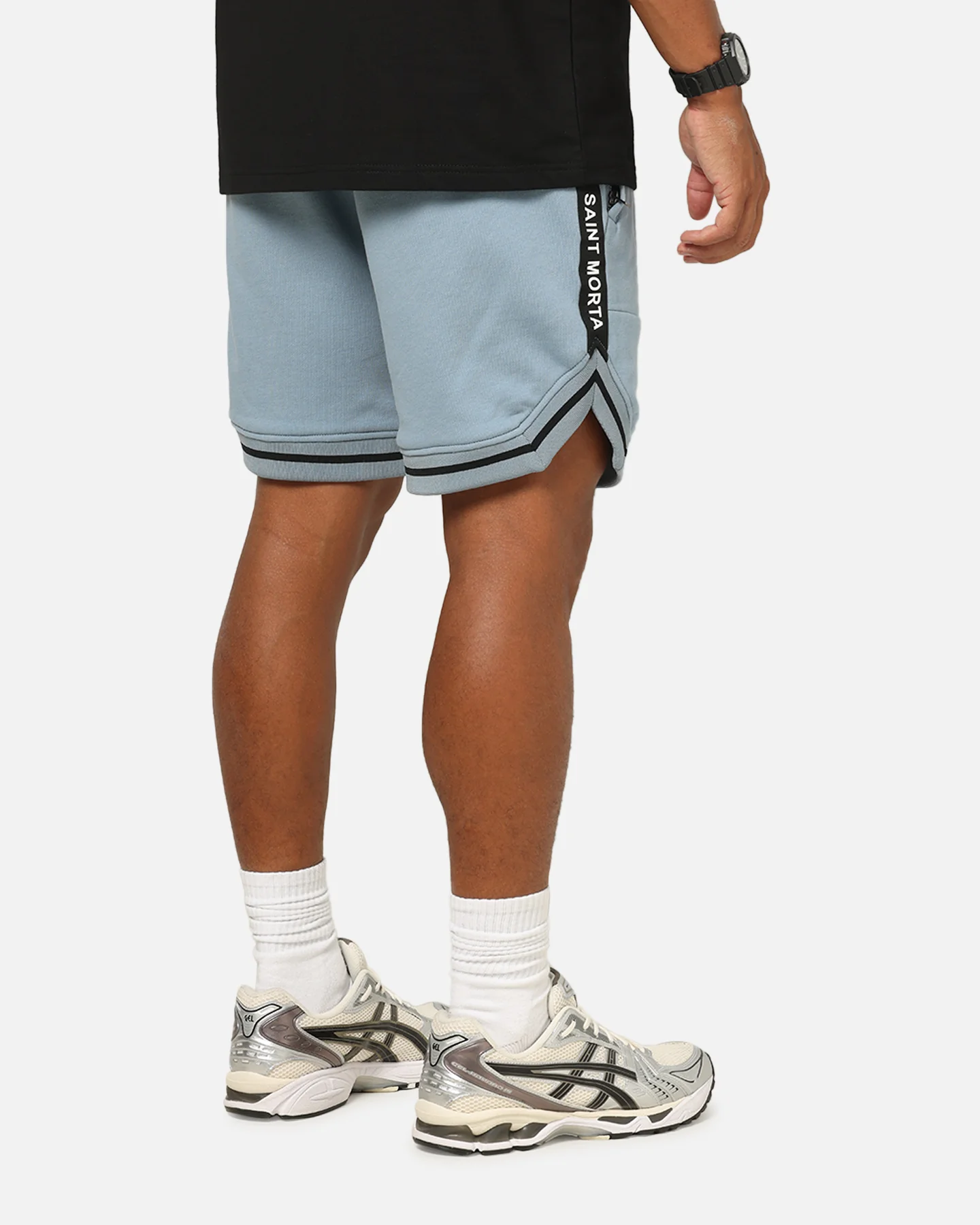 Saint Morta Icon X Fleece Shorts Denim Blue - Image 5