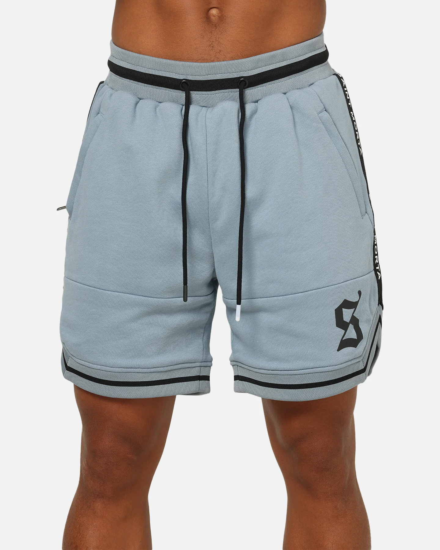 Saint Morta Icon X Fleece Shorts Denim Blue - Image 7