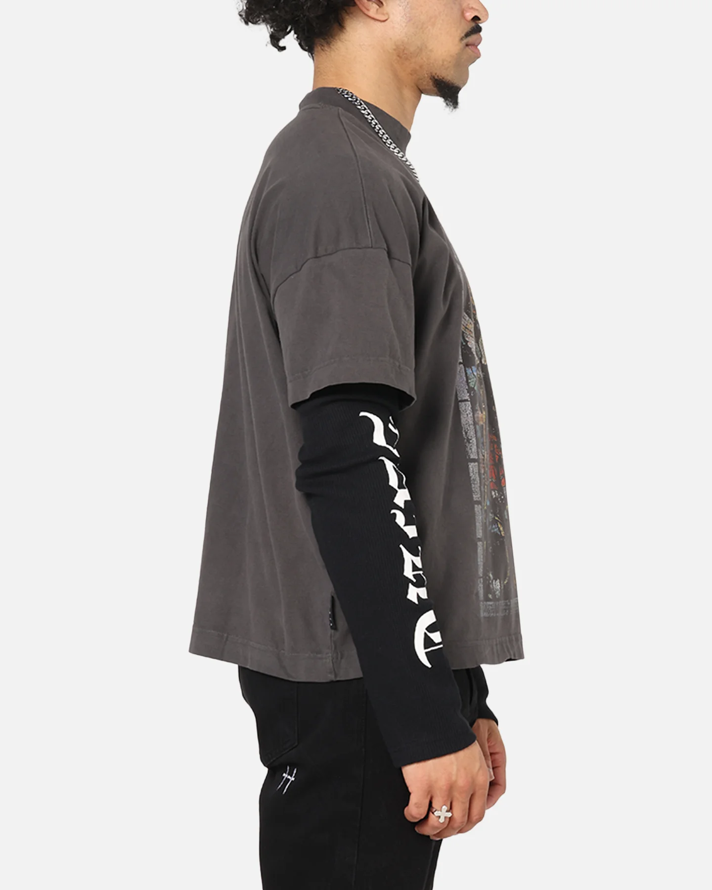 Saint Morta Kingdomcome Long Sleeve T-Shirt Washed Charcoal - Image 4