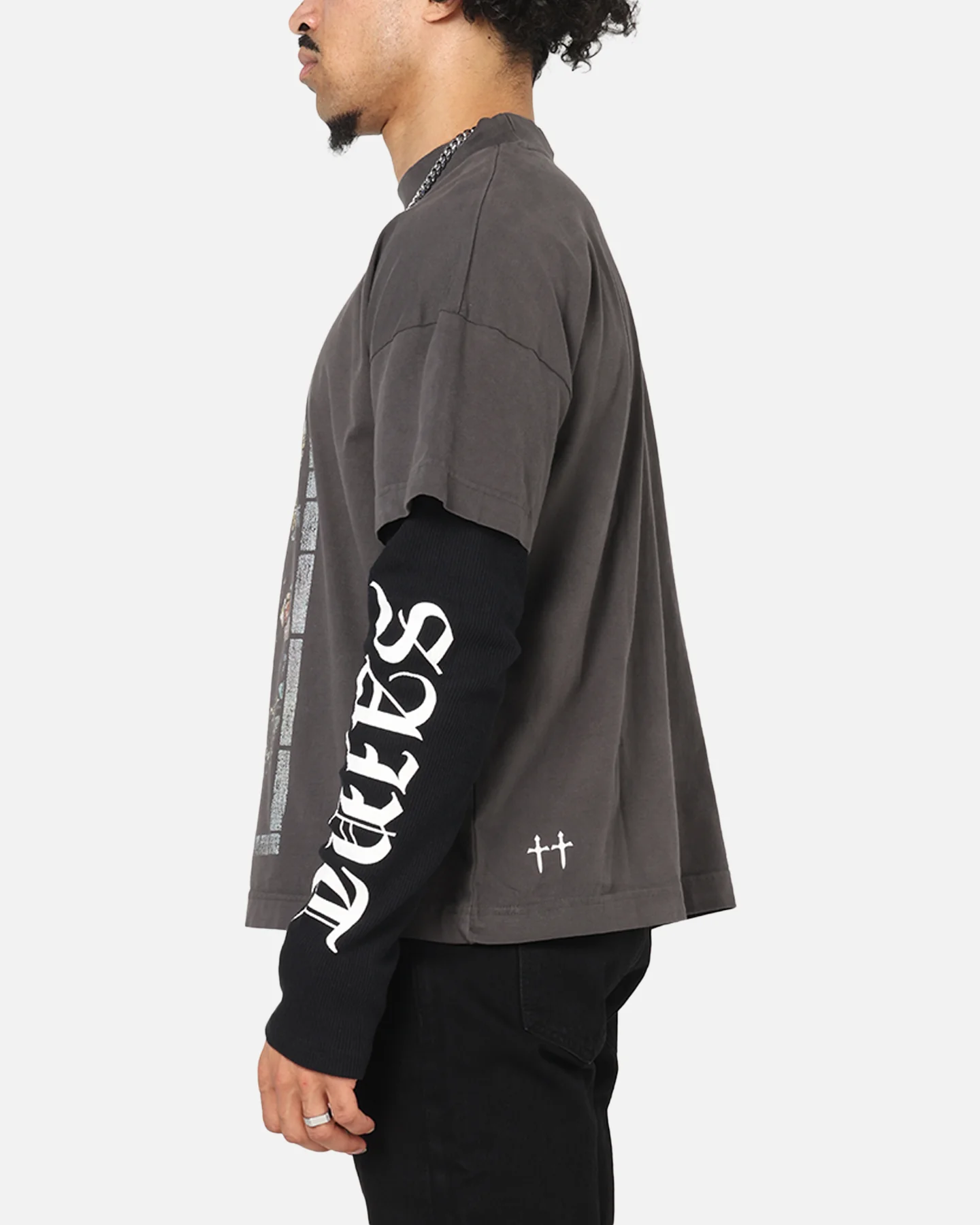 Saint Morta Kingdomcome Long Sleeve T-Shirt Washed Charcoal - Image 5