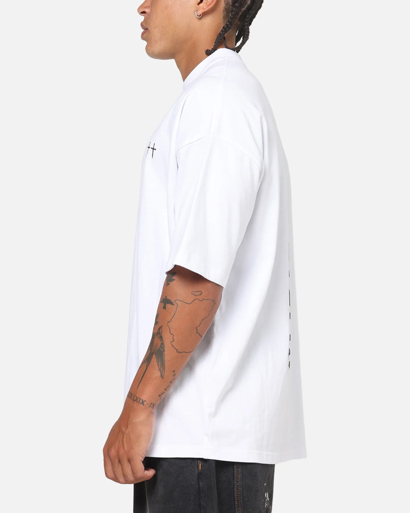 Saint Morta La Muerte Script T-Shirt White - Image 6
