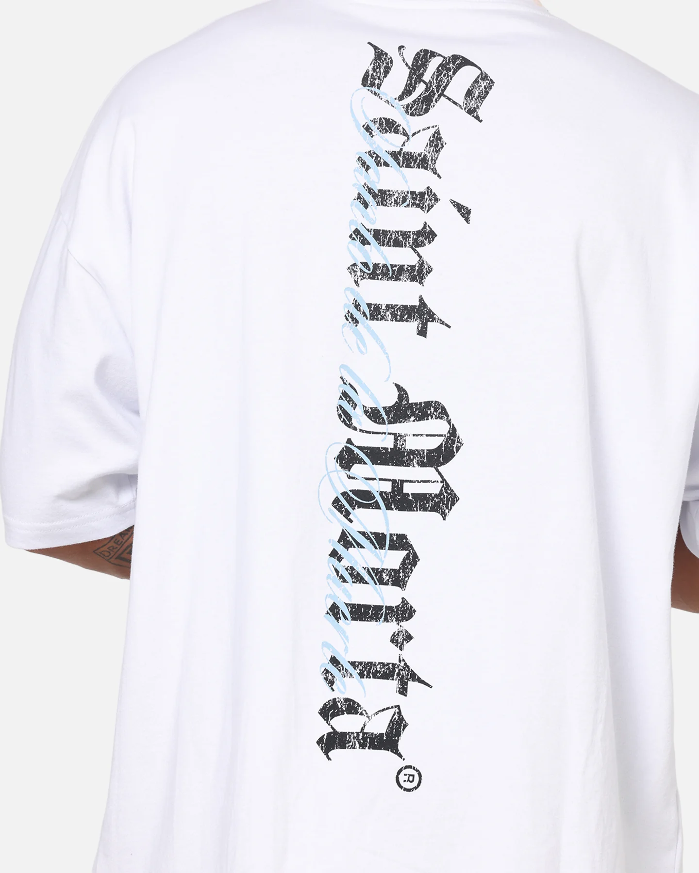 Saint Morta La Muerte Script T-Shirt White - Image 8