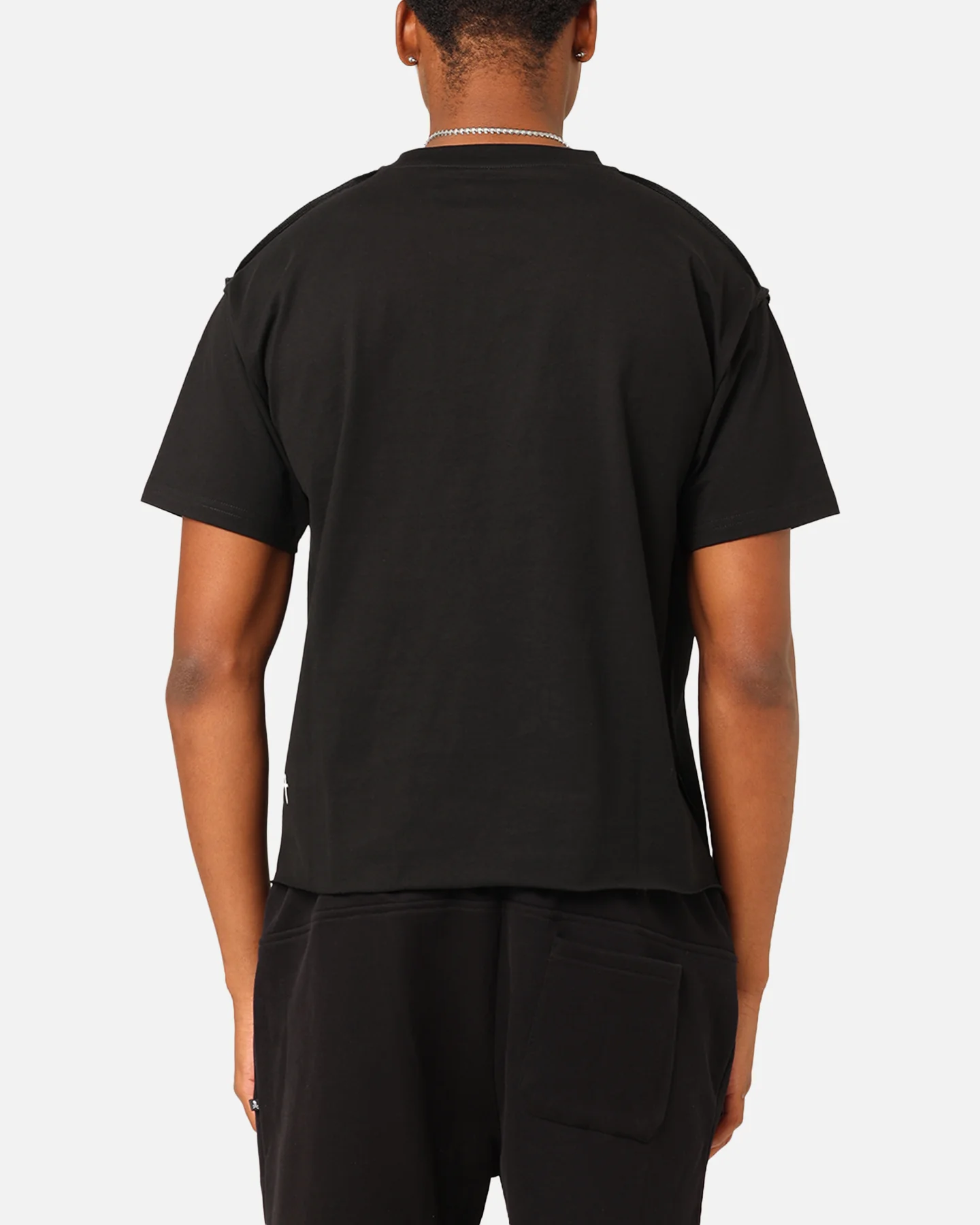 Saint Morta Lafayette Cropped T-Shirt Black - Image 3