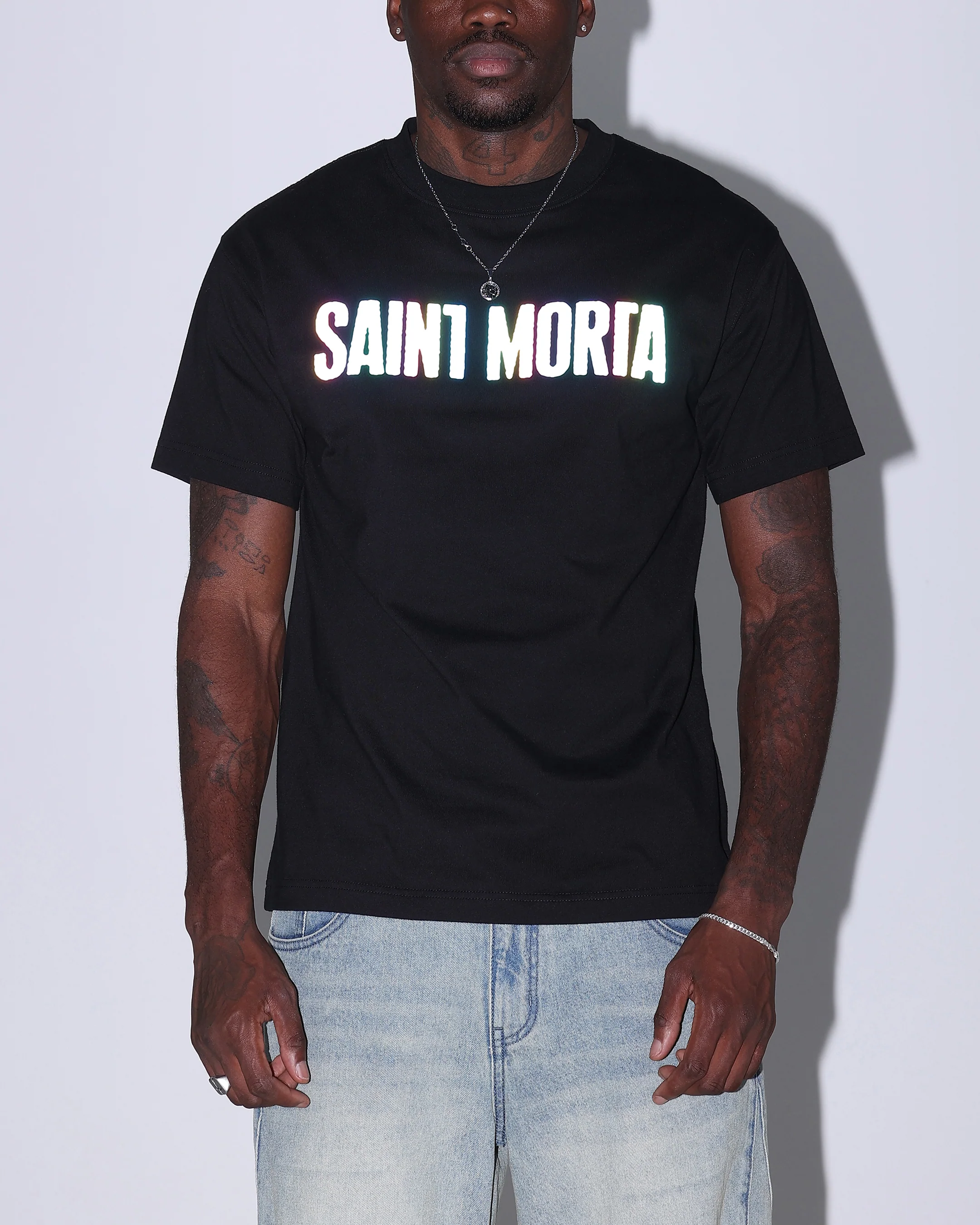 Saint Morta Lafayette V2 Ages T-Shirt Black/Iridescent - Image 2
