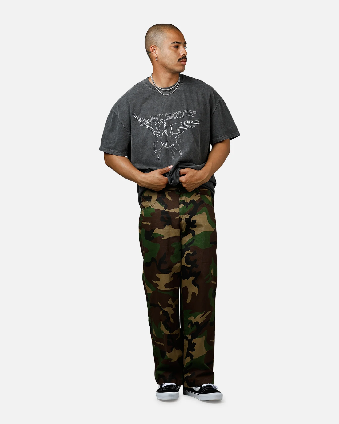 Saint Morta Liberty Boxy T-Shirt Black Wash - Image 3