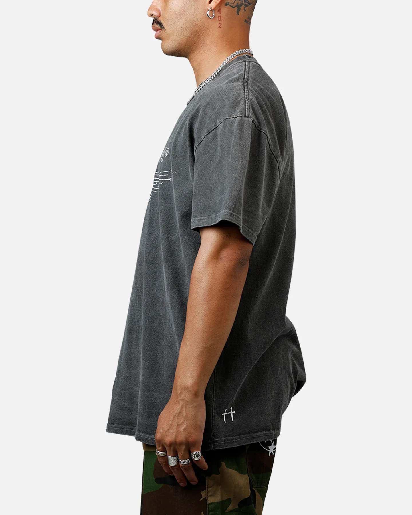 Saint Morta Liberty Boxy T-Shirt Black Wash - Image 5