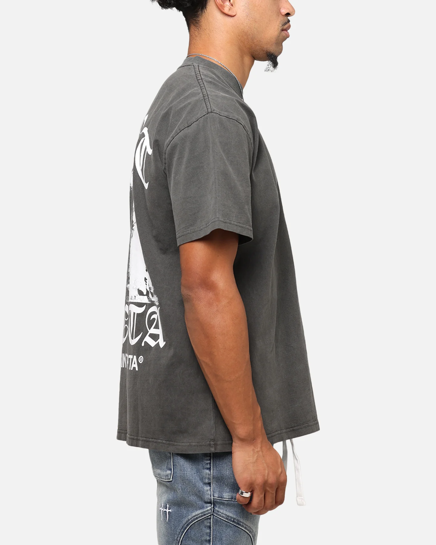 Saint Morta Maiden Boxy T-Shirt Black Wash - Image 5