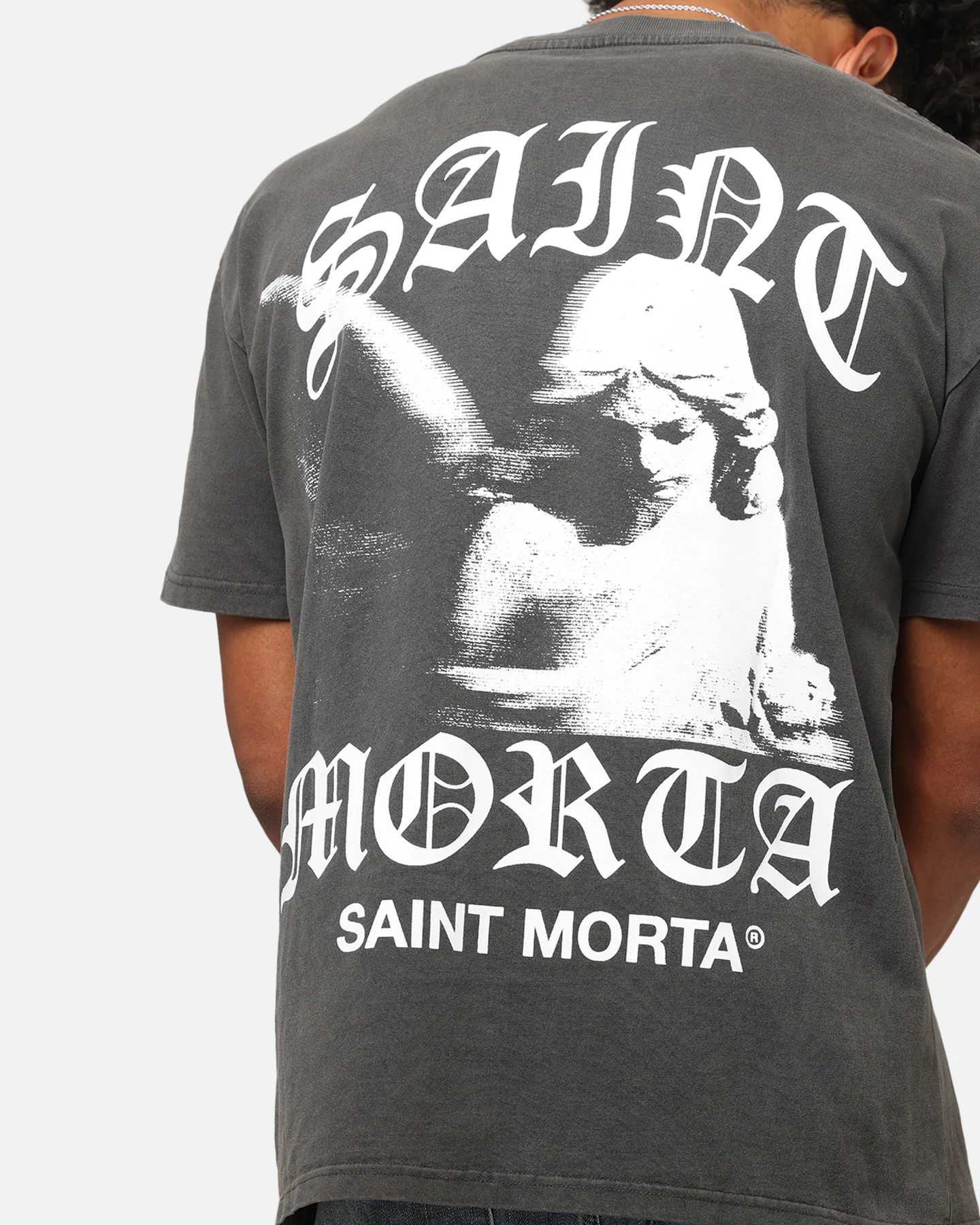 Saint Morta Maiden Boxy T-Shirt Black Wash - Image 7