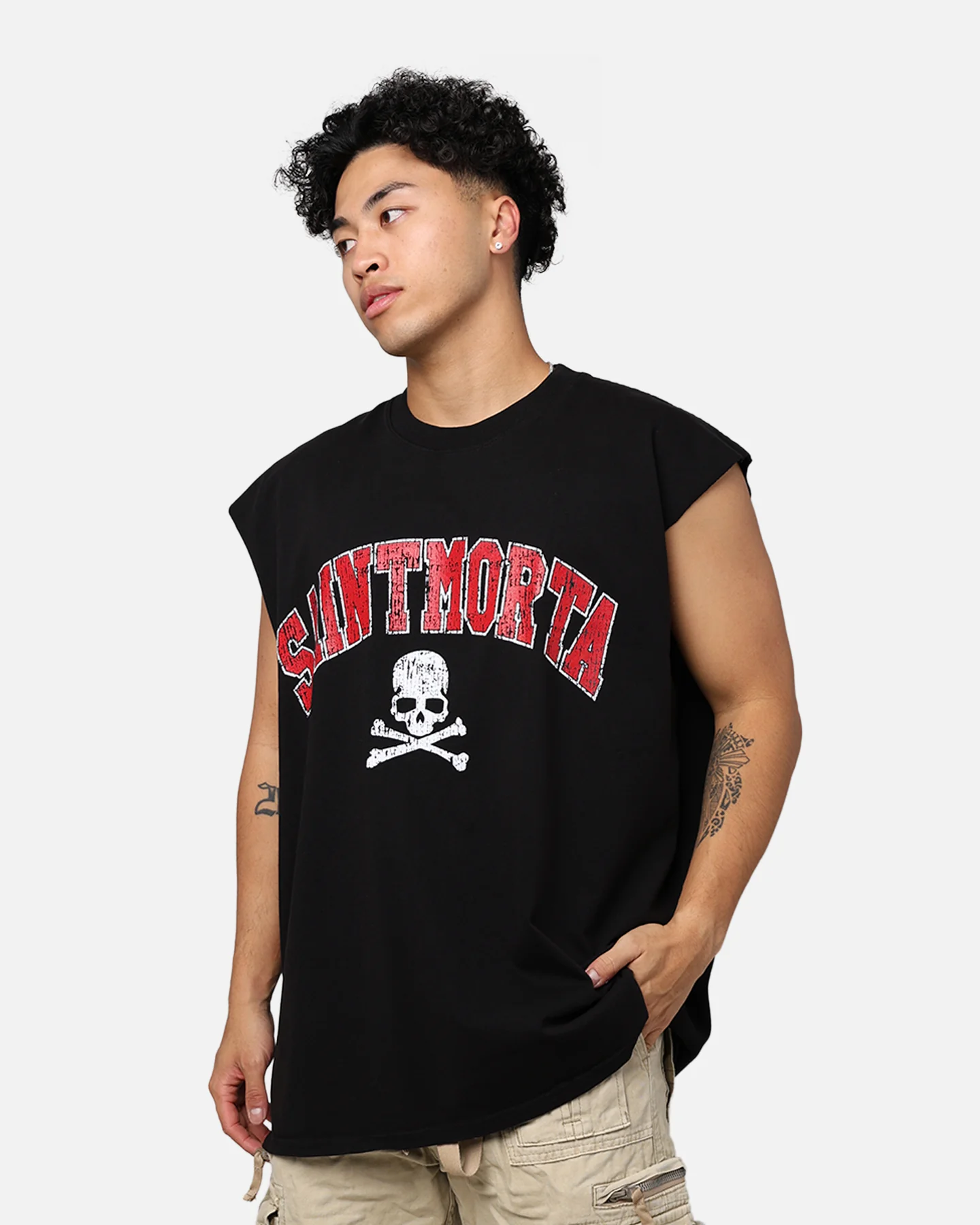 Saint Morta Members Club Muscle T-Shirt Black