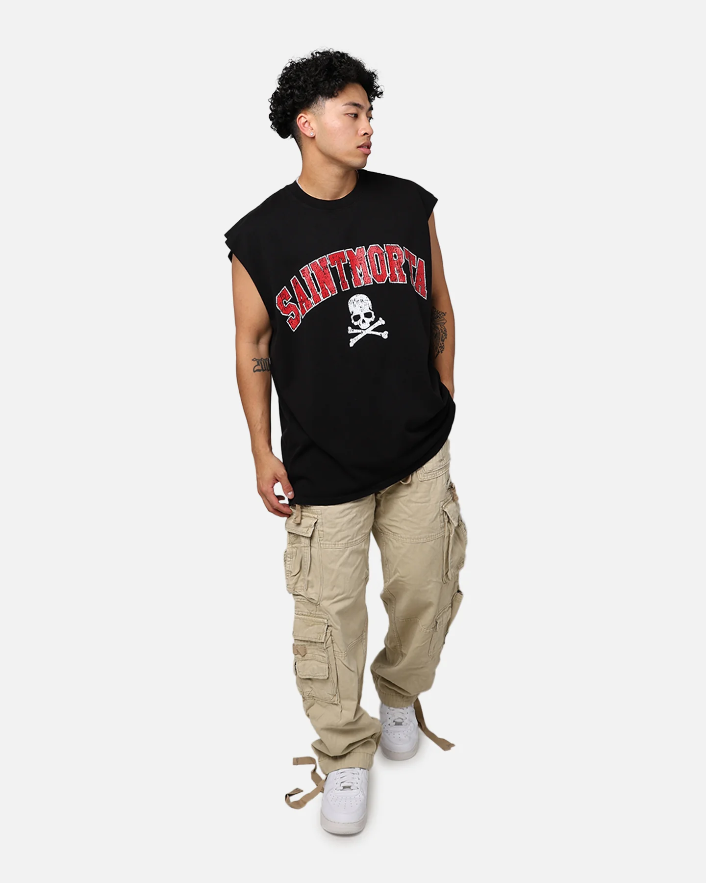 Saint Morta Members Club Muscle T-Shirt Black - Image 8