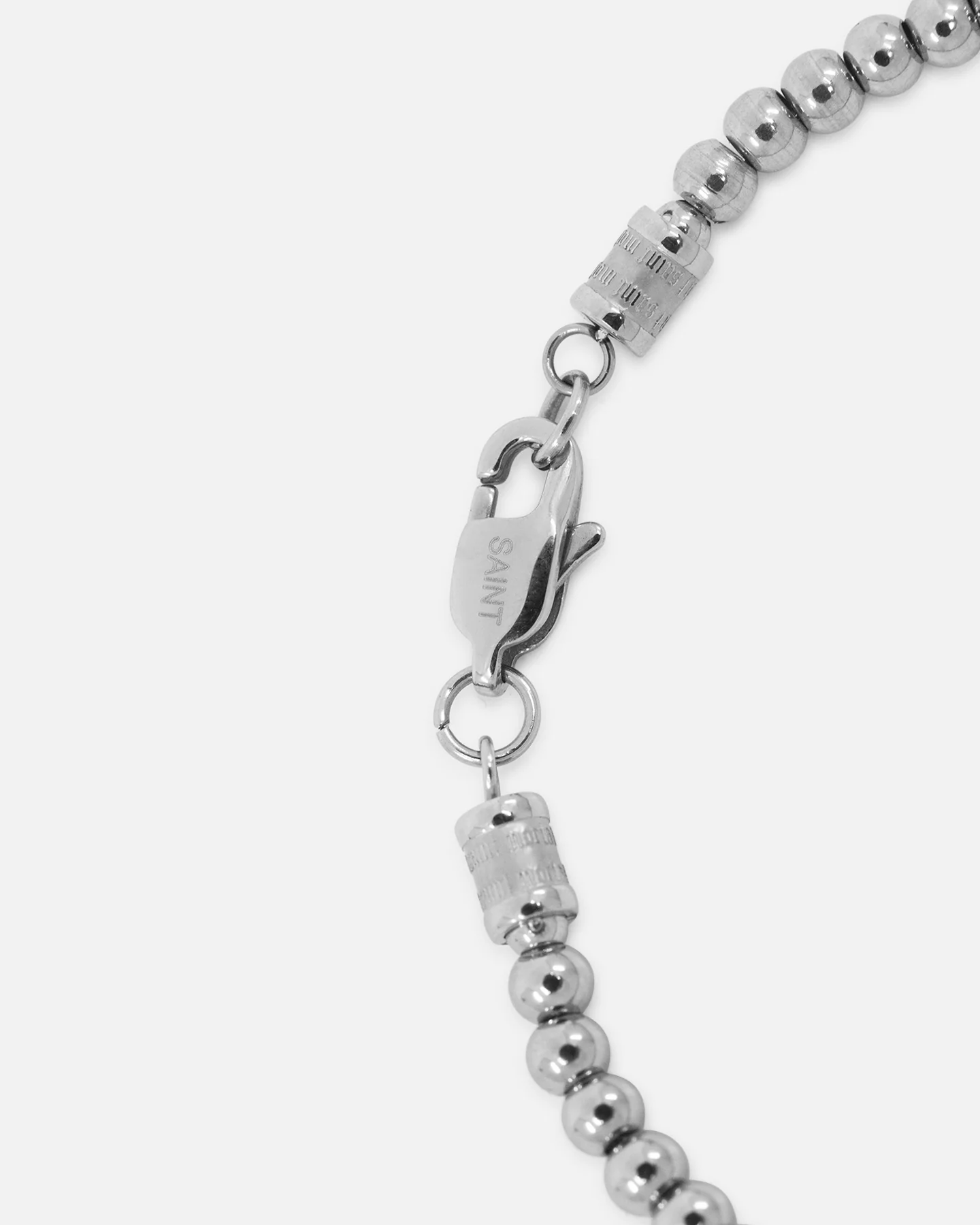 Saint Morta Mini Chrome Balls Bracelet White Gold - Image 5