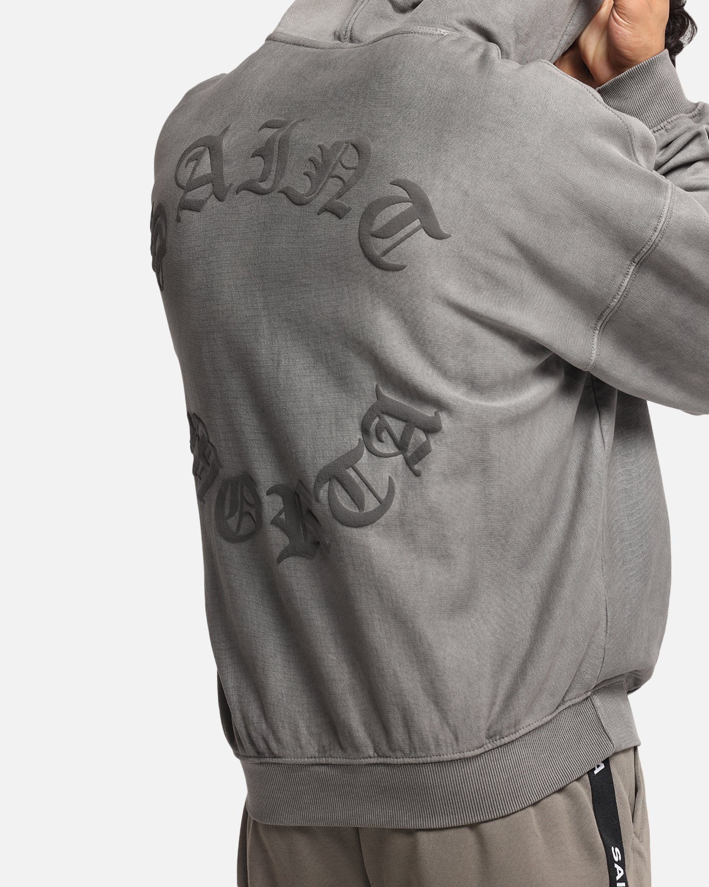 Saint Morta Mortal Boxy Hoodie Washed Charcoal - Image 7