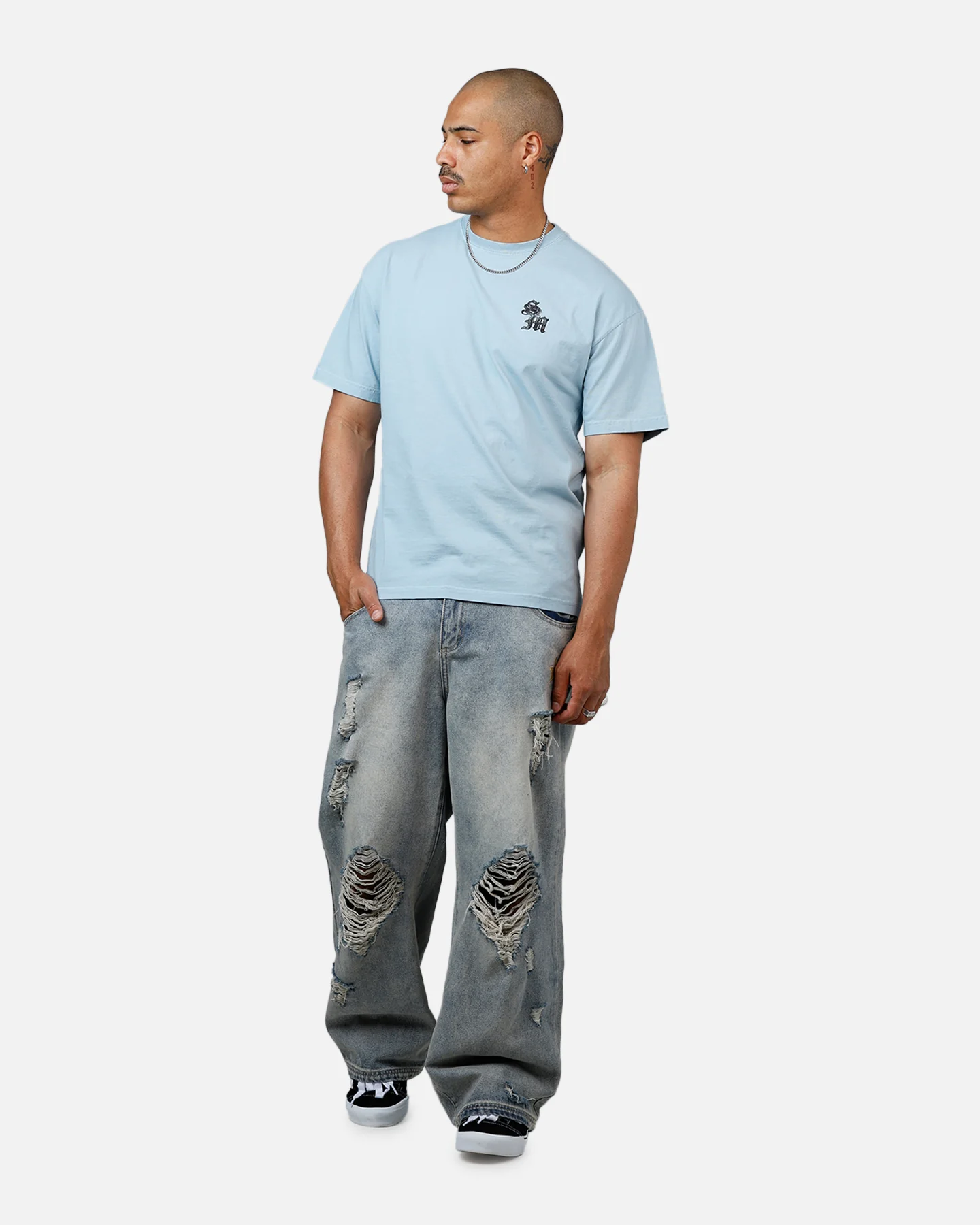 Saint Morta Nothing Is Forever Drop T-Shirt Slate Blue - Image 3