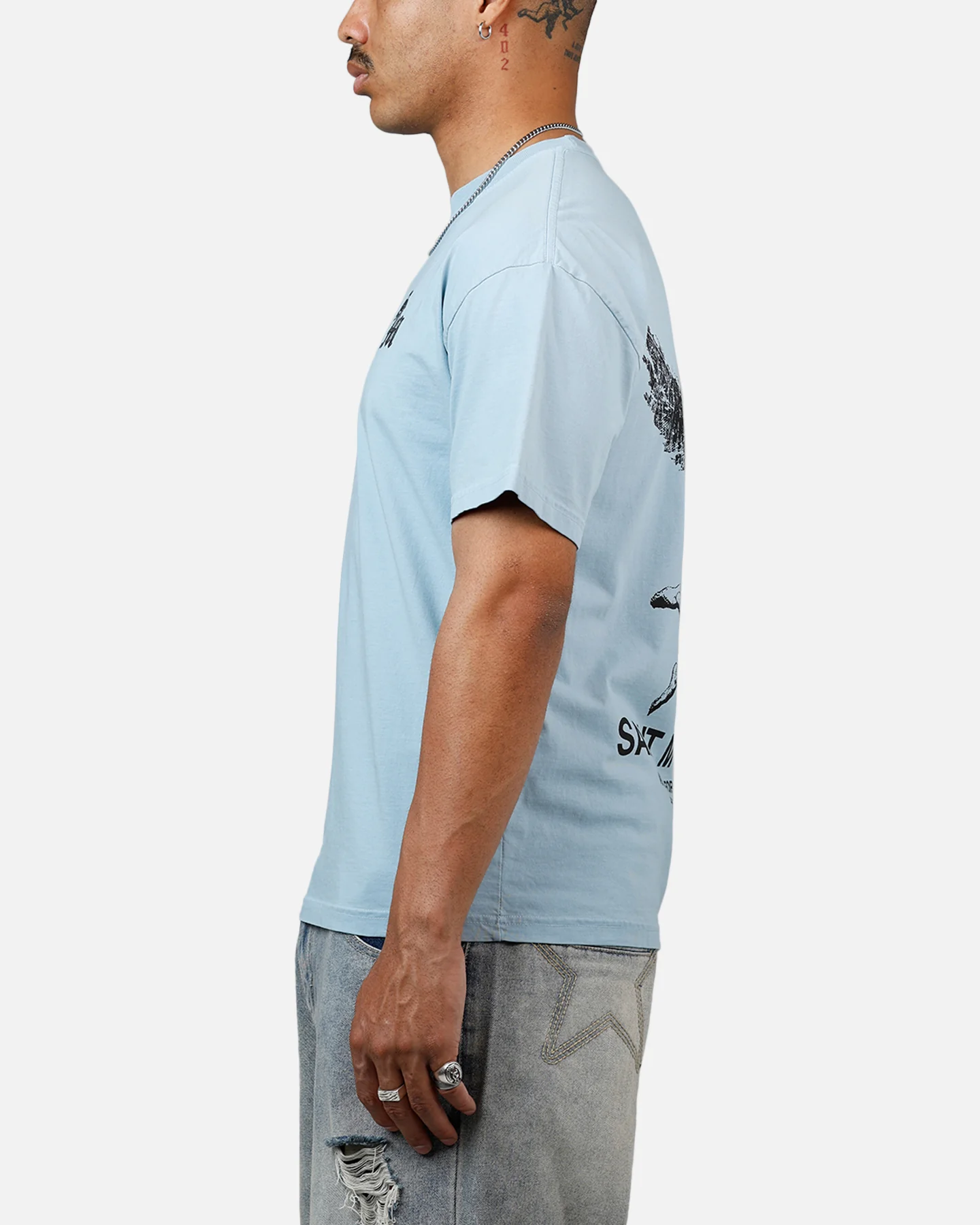 Saint Morta Nothing Is Forever Drop T-Shirt Slate Blue - Image 5