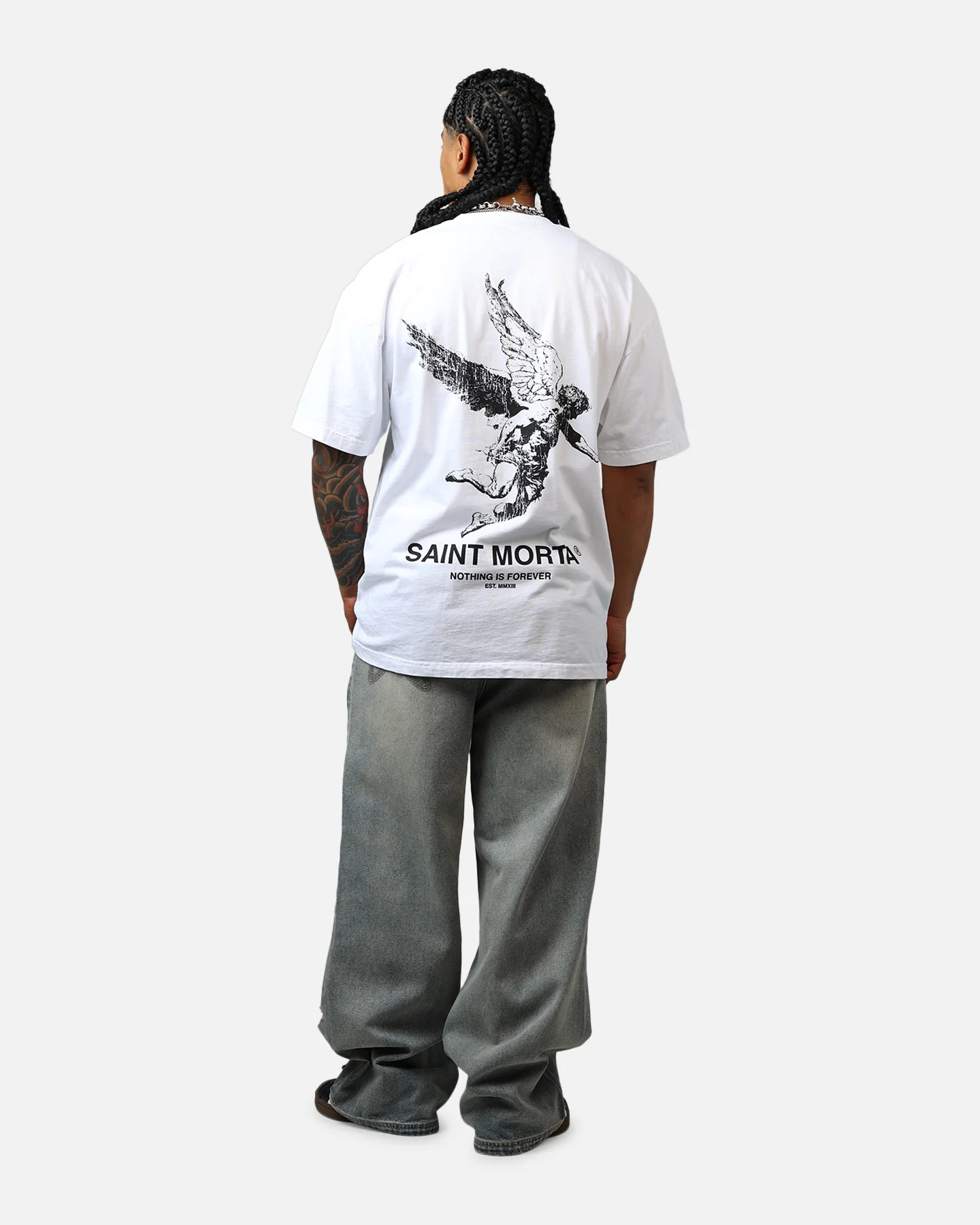 Saint Morta Nothing Is Forever Drop T-Shirt White - Image 6