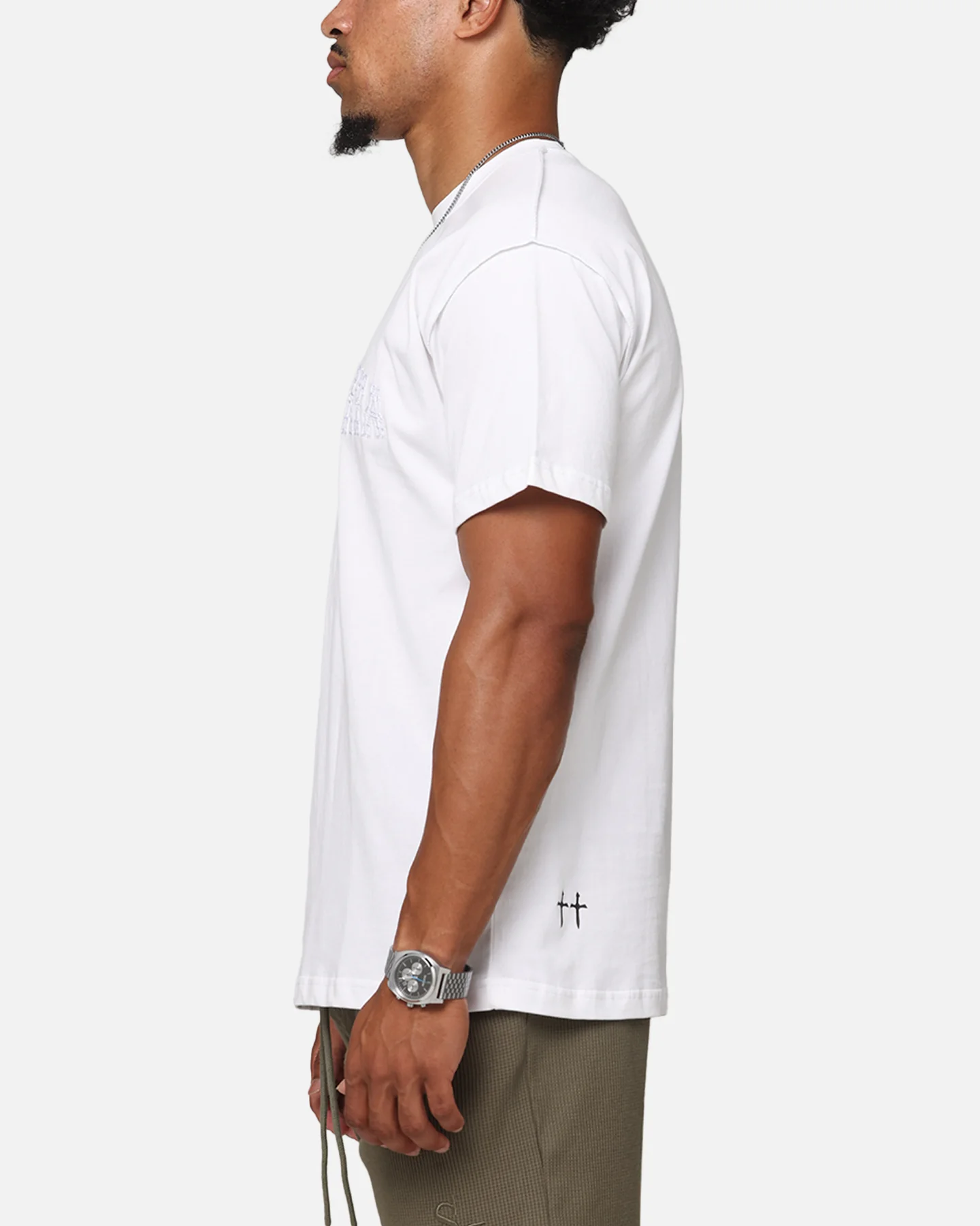 Saint Morta Oklahoma Xweave Lafayette T-Shirt White/White - Image 5
