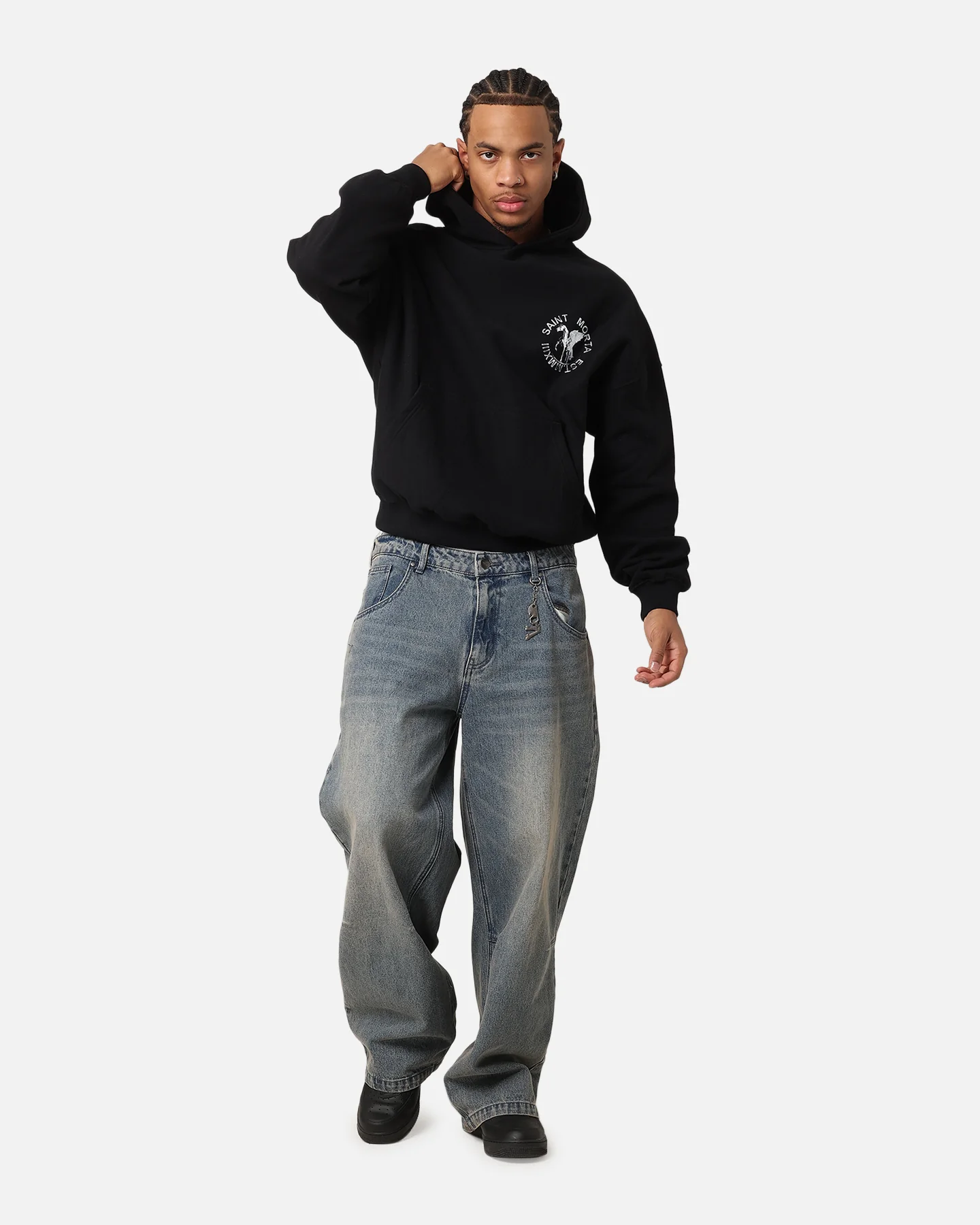 Saint Morta Pegasus Premium Hoodie Black - Image 4