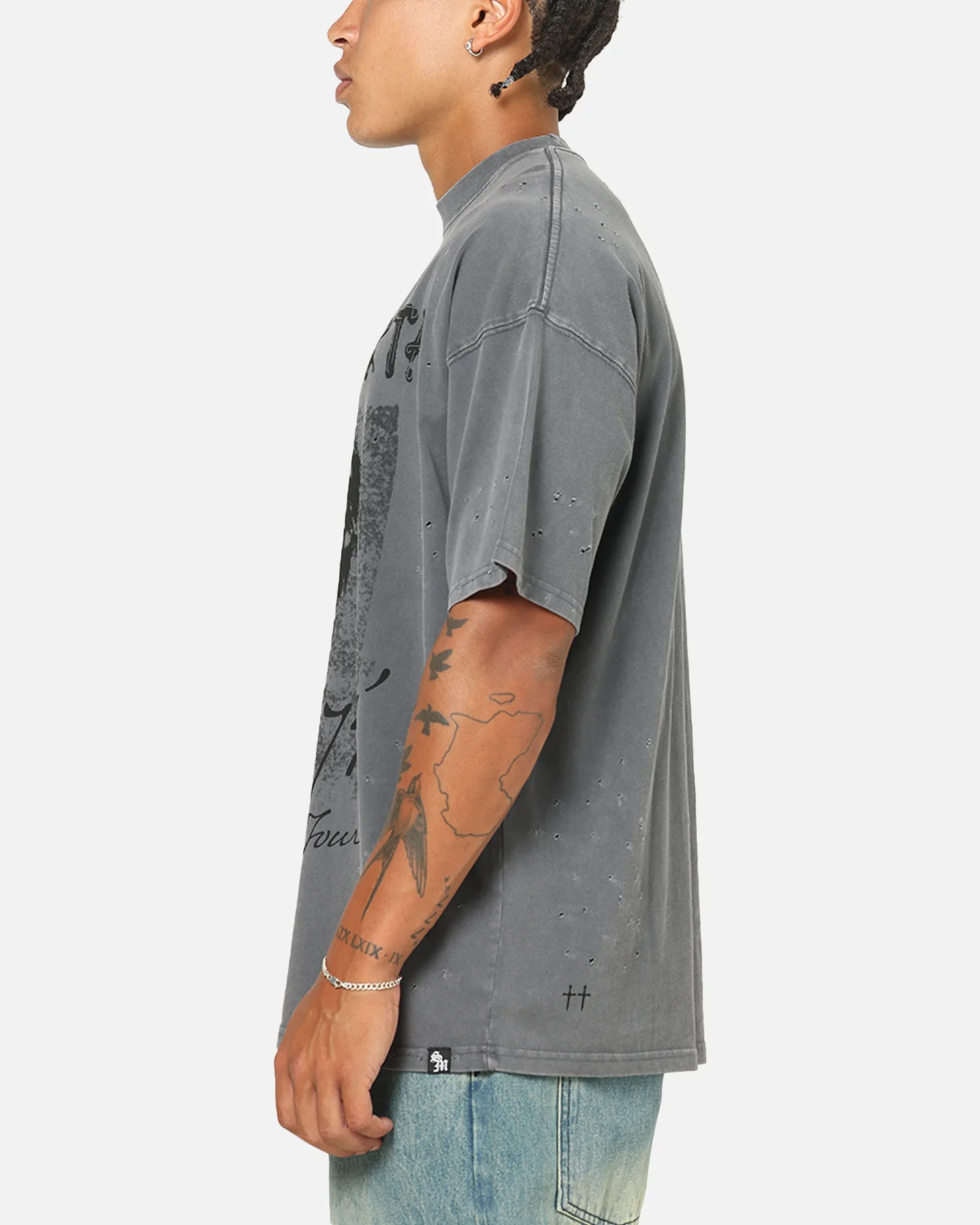 Saint Morta Punk Tour T-Shirt Washed Charcoal - Image 5