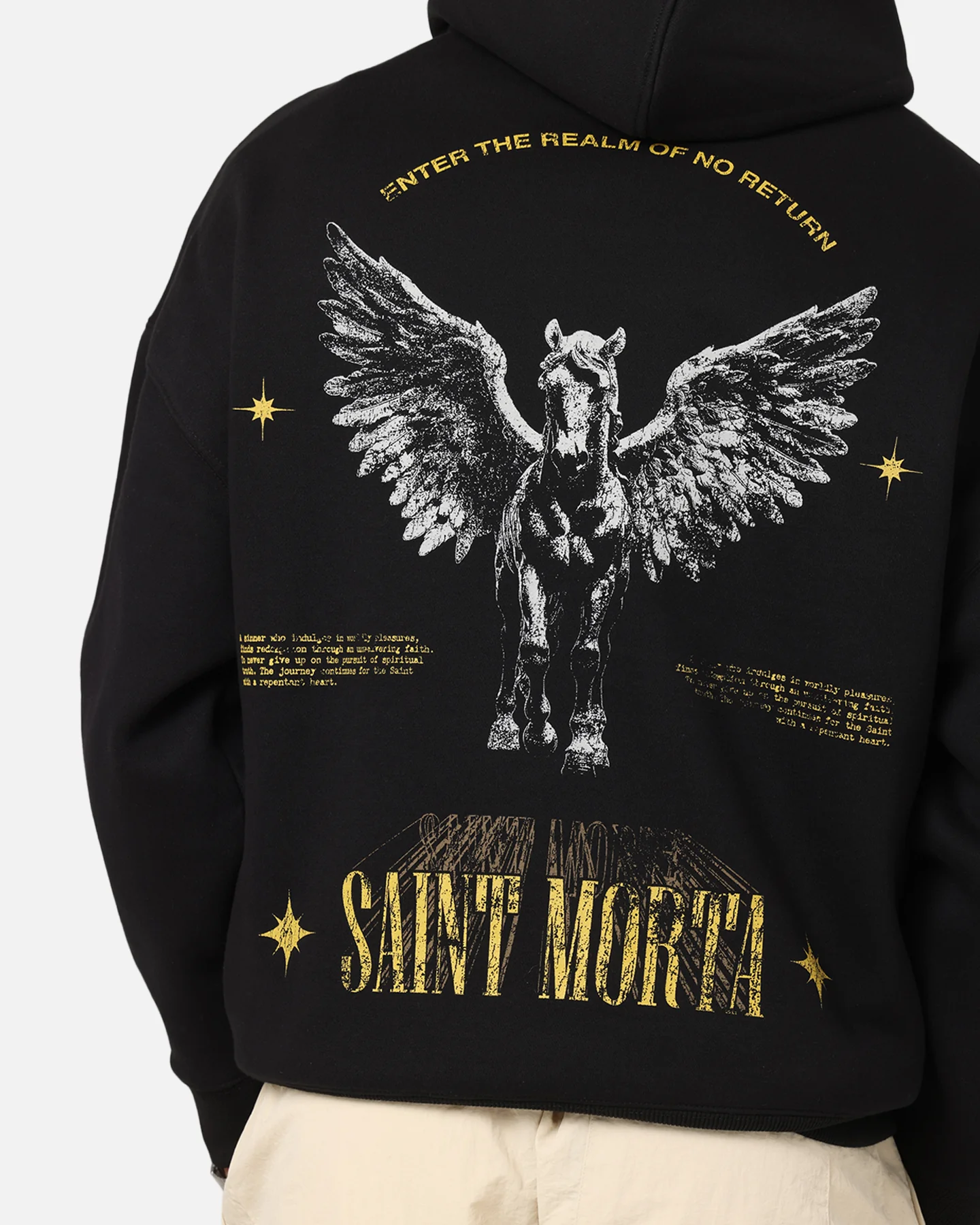 Saint Morta Realm Of Return Boxy Hoodie Black - Image 8