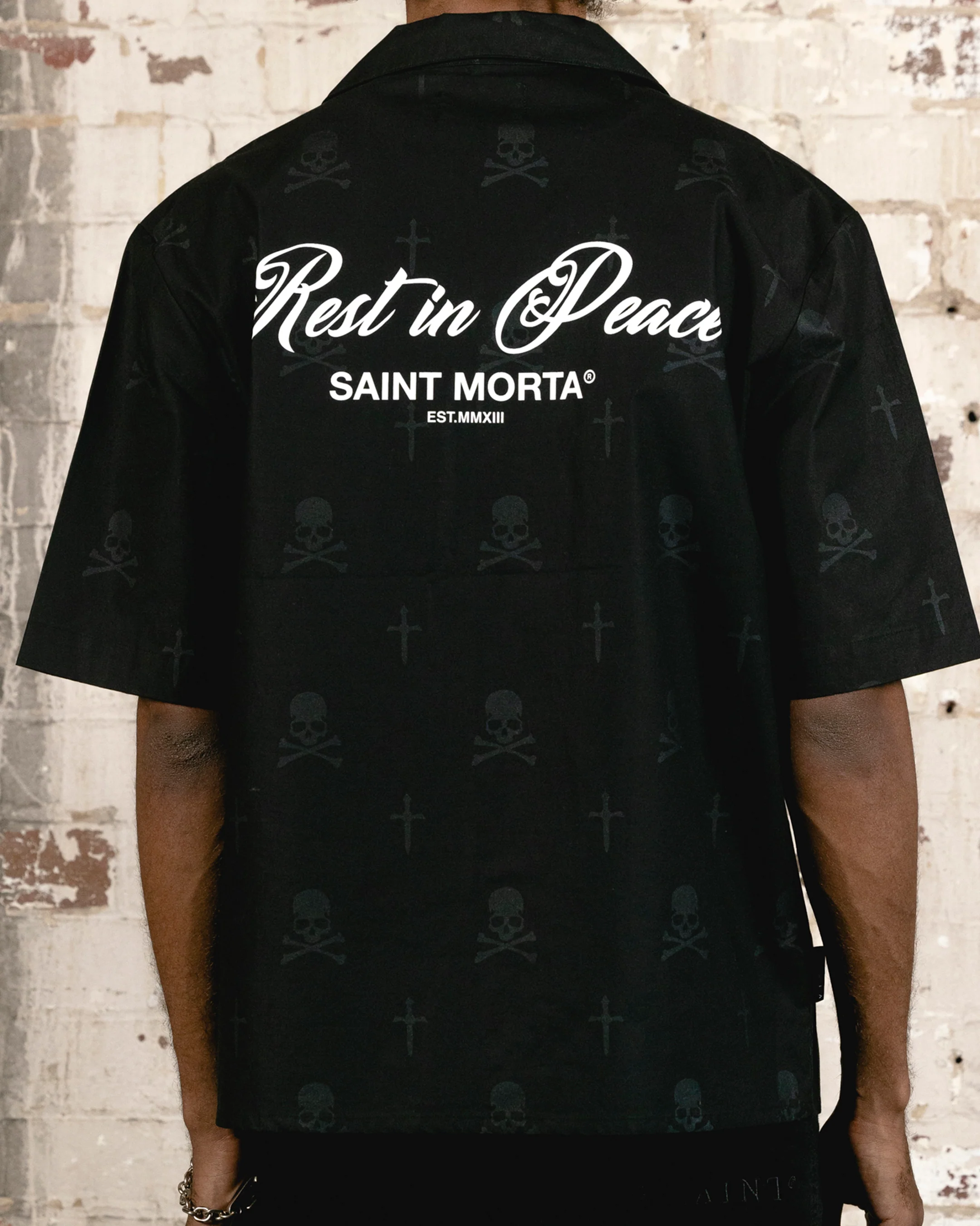 Saint Morta Rest In Pieces Short Sleeve Shirt Black - Image 5