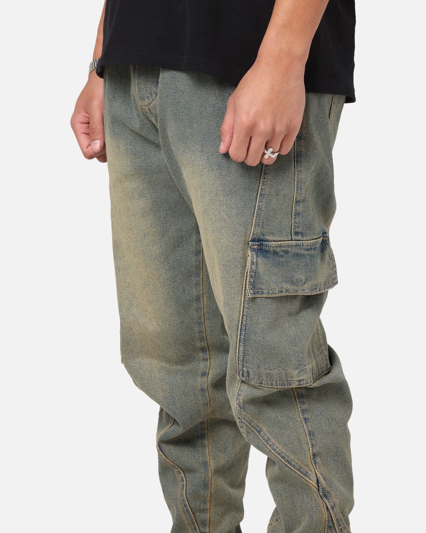 Saint Morta Rodeo Denim Joggers Dirty Blue - Image 3