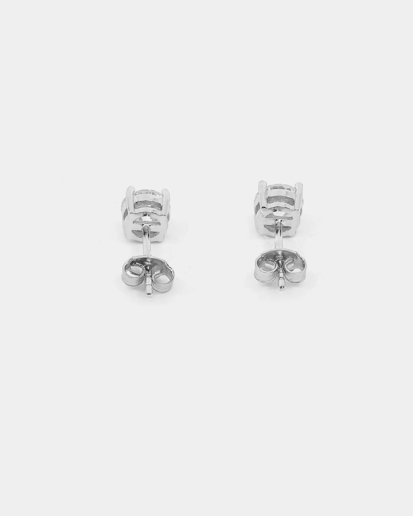 Saint Morta Round Cut Earrings Iced White Gold - Image 5