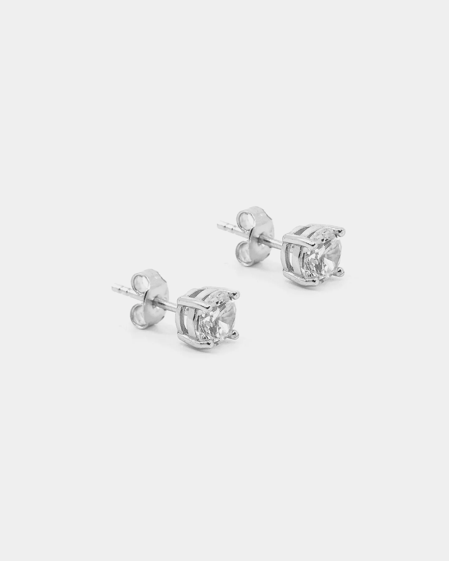 Saint Morta Round Cut Earrings Iced White Gold - Image 7