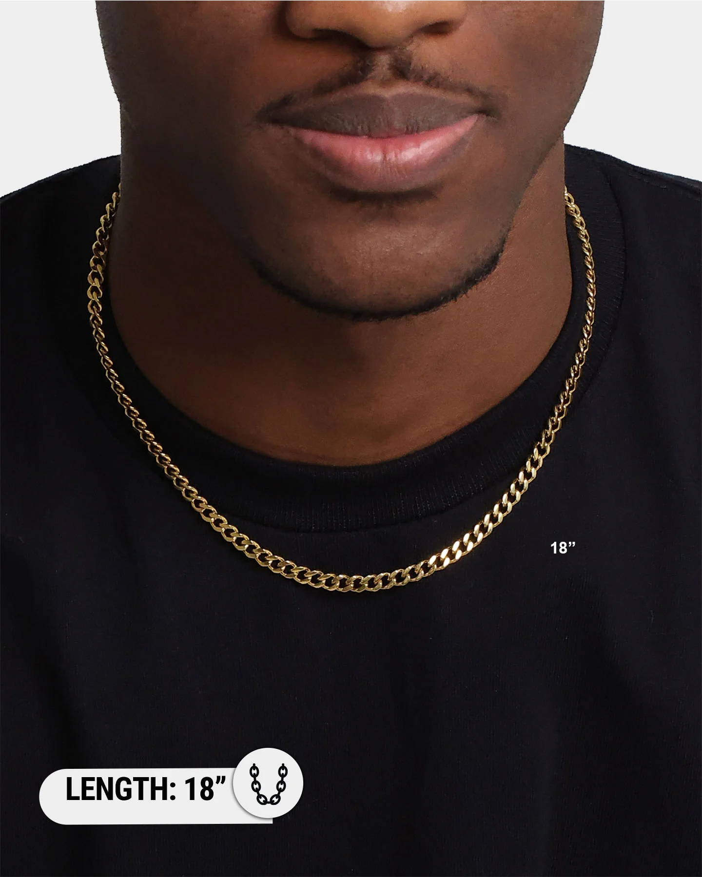 Saint Morta Cuban Link 5MM Chain Gold - Image 3