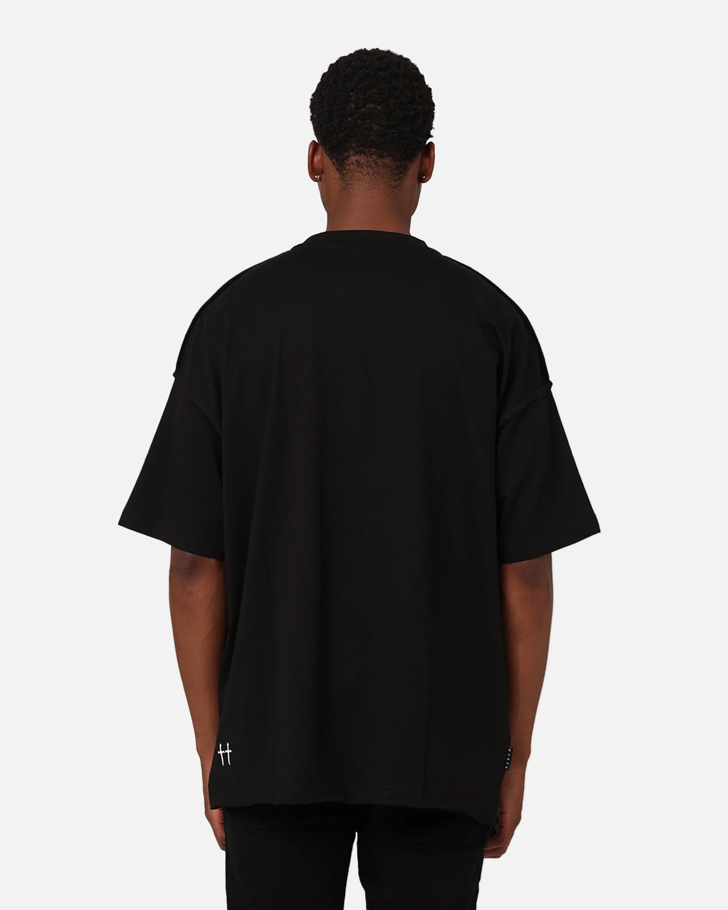 Saint Morta St Morta Boxy T-Shirt Black/Black - Image 4