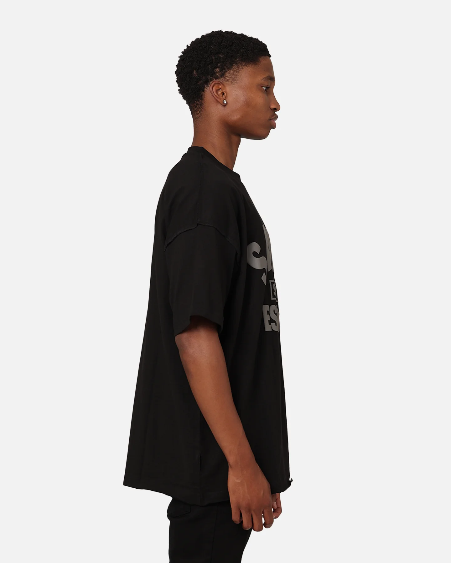Saint Morta St Morta Boxy T-Shirt Black/Black - Image 5