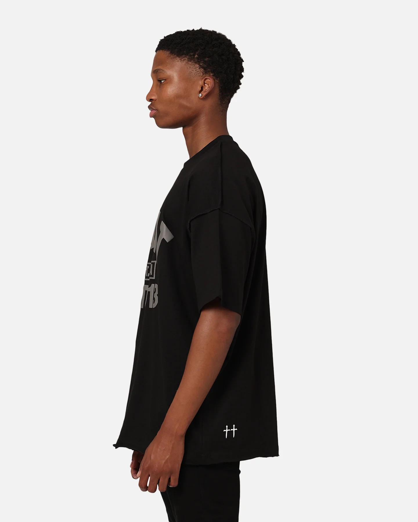 Saint Morta St Morta Boxy T-Shirt Black/Black - Image 6