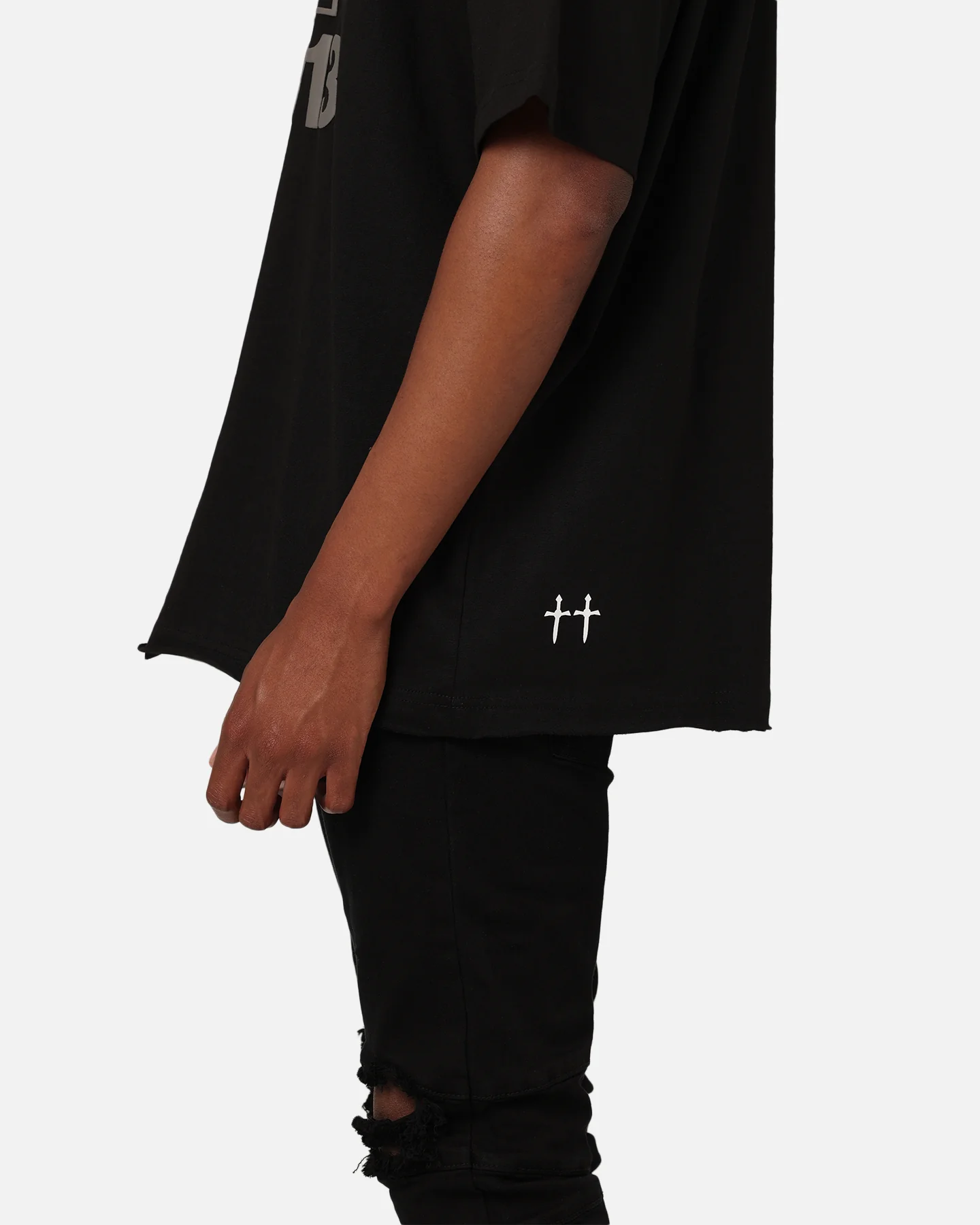 Saint Morta St Morta Boxy T-Shirt Black/Black - Image 7