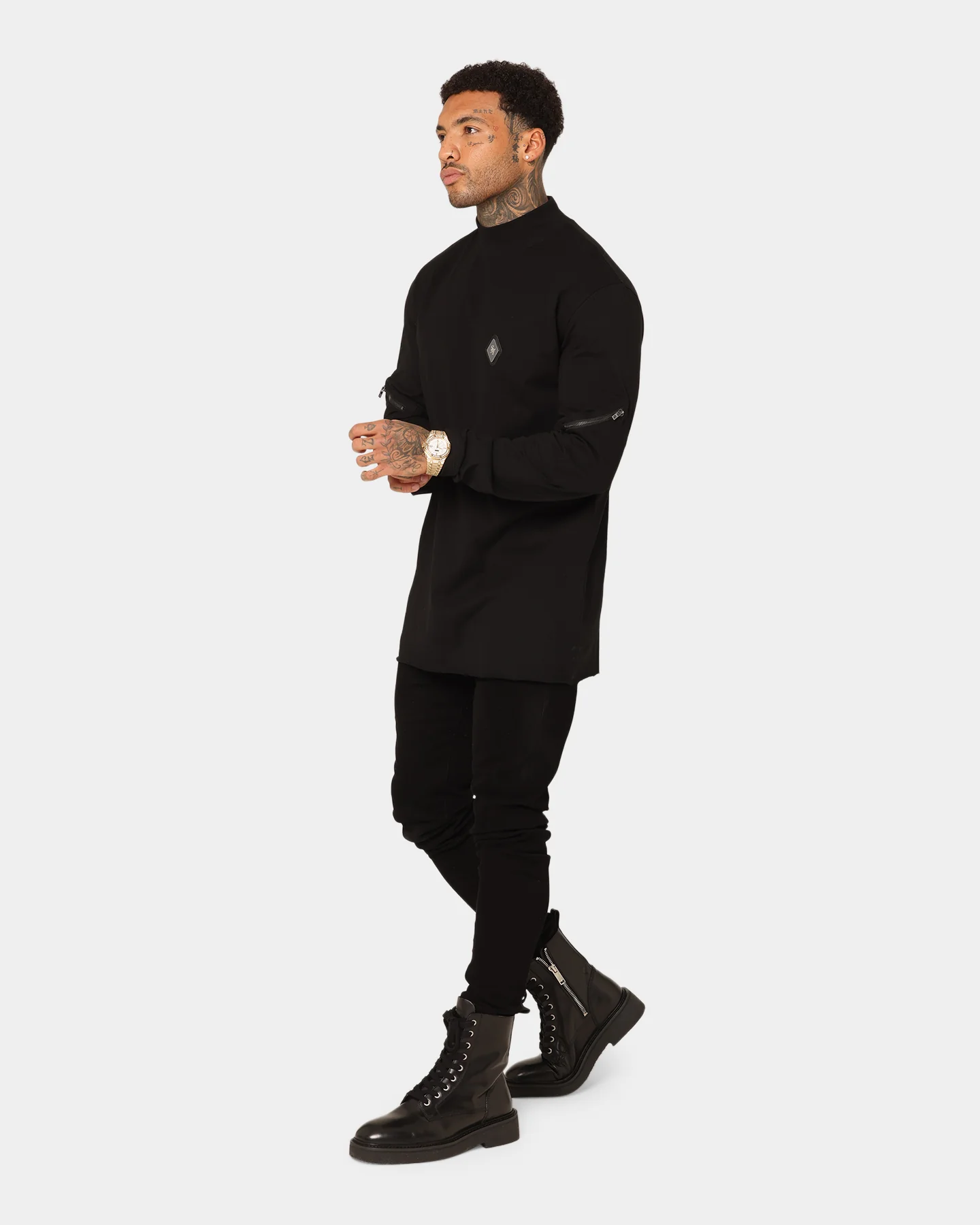 Saint Morta Syndicate Long Sleeve T-Shirt Black/Black - Image 10