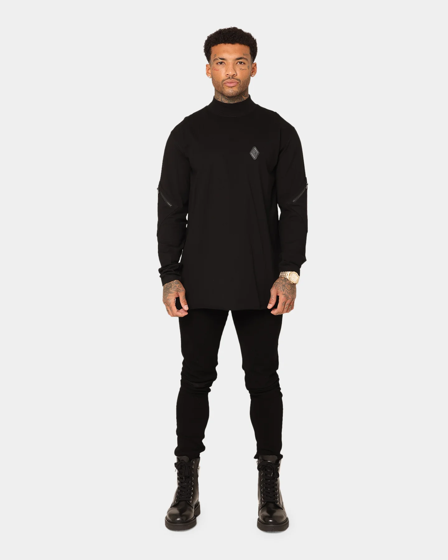 Saint Morta Syndicate Long Sleeve T-Shirt Black/Black - Image 2