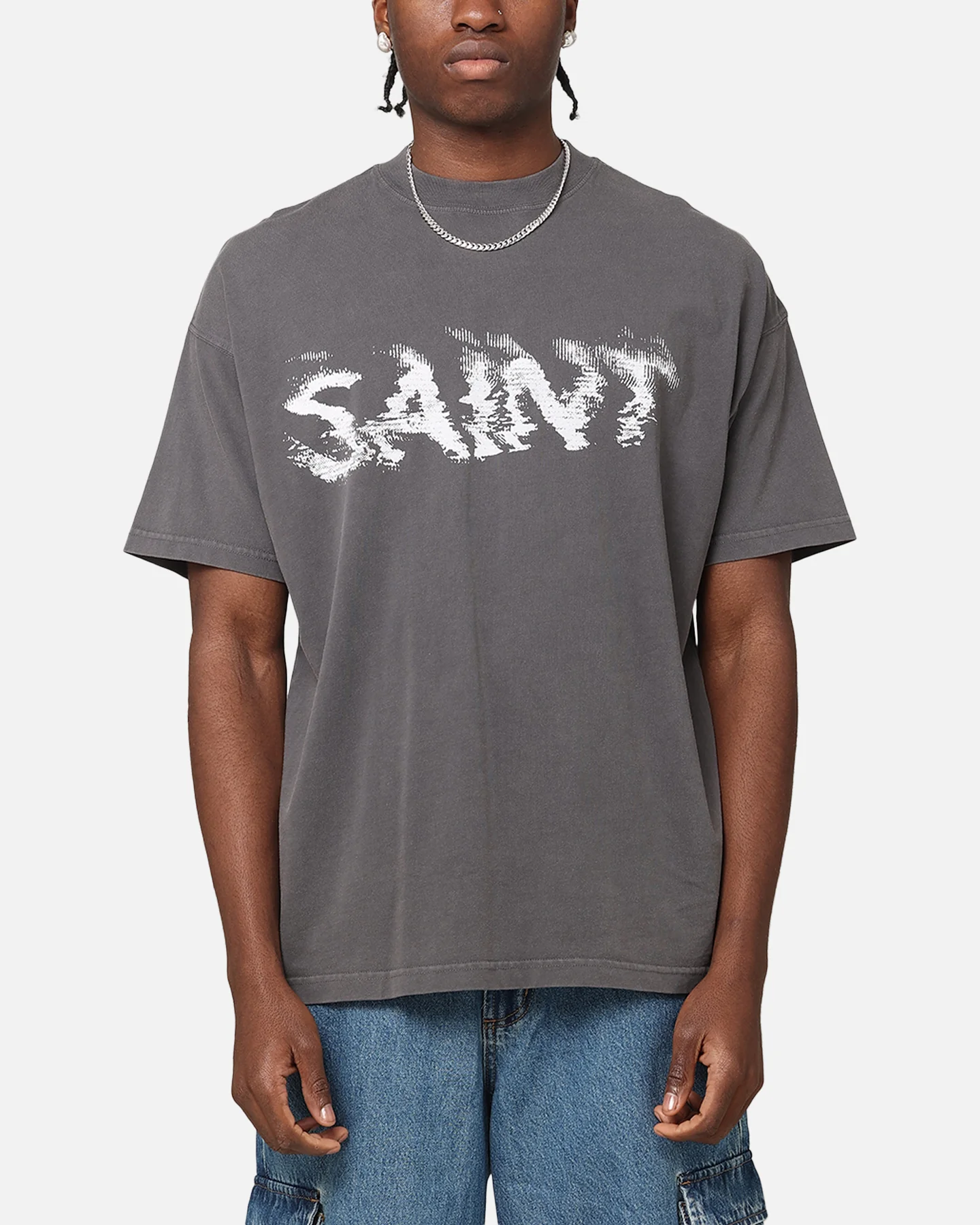 Saint Morta System Overload Boxy T-Shirt Charcoal