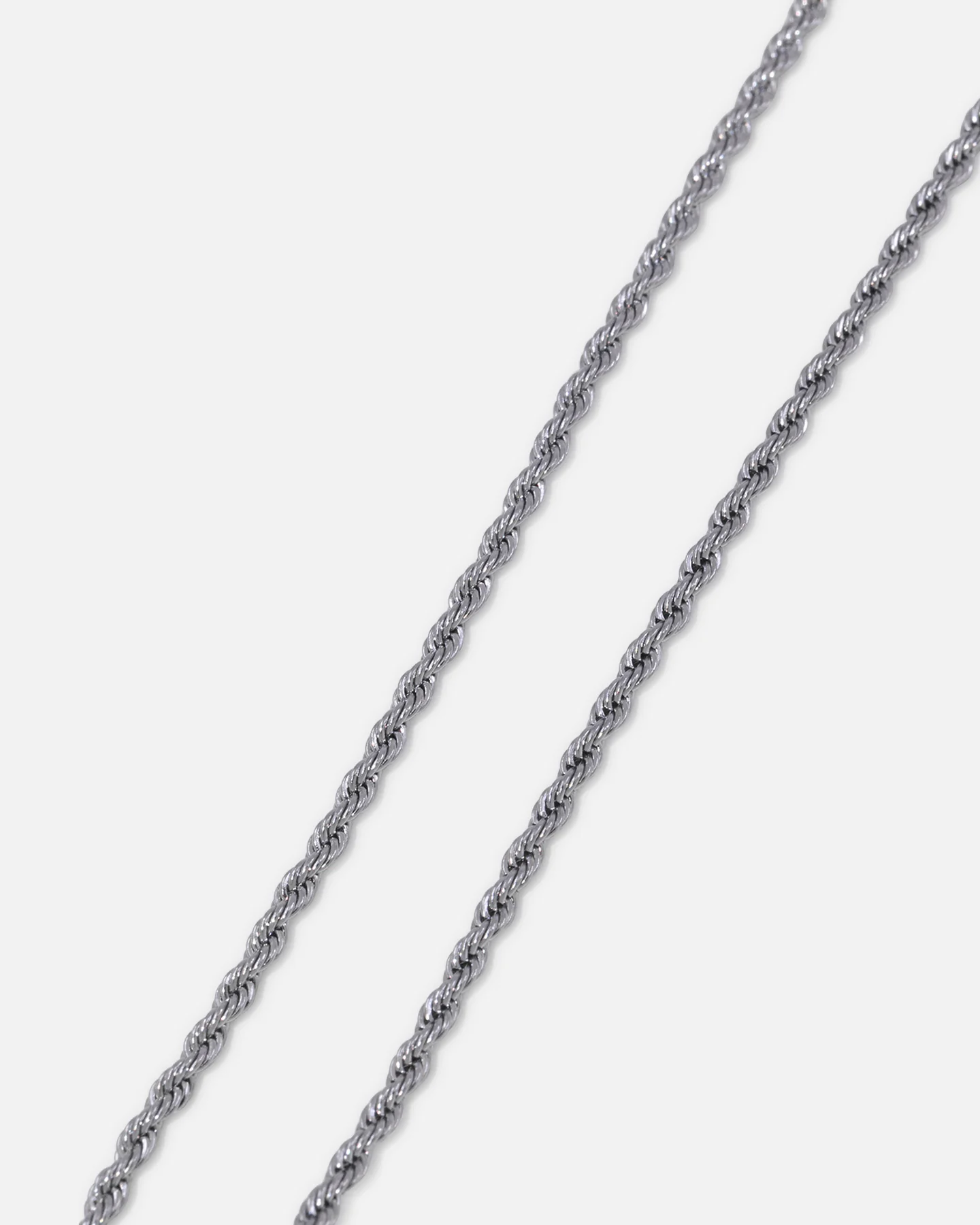 Saint Morta Textured Cross Pendant Chain White Gold - Image 5