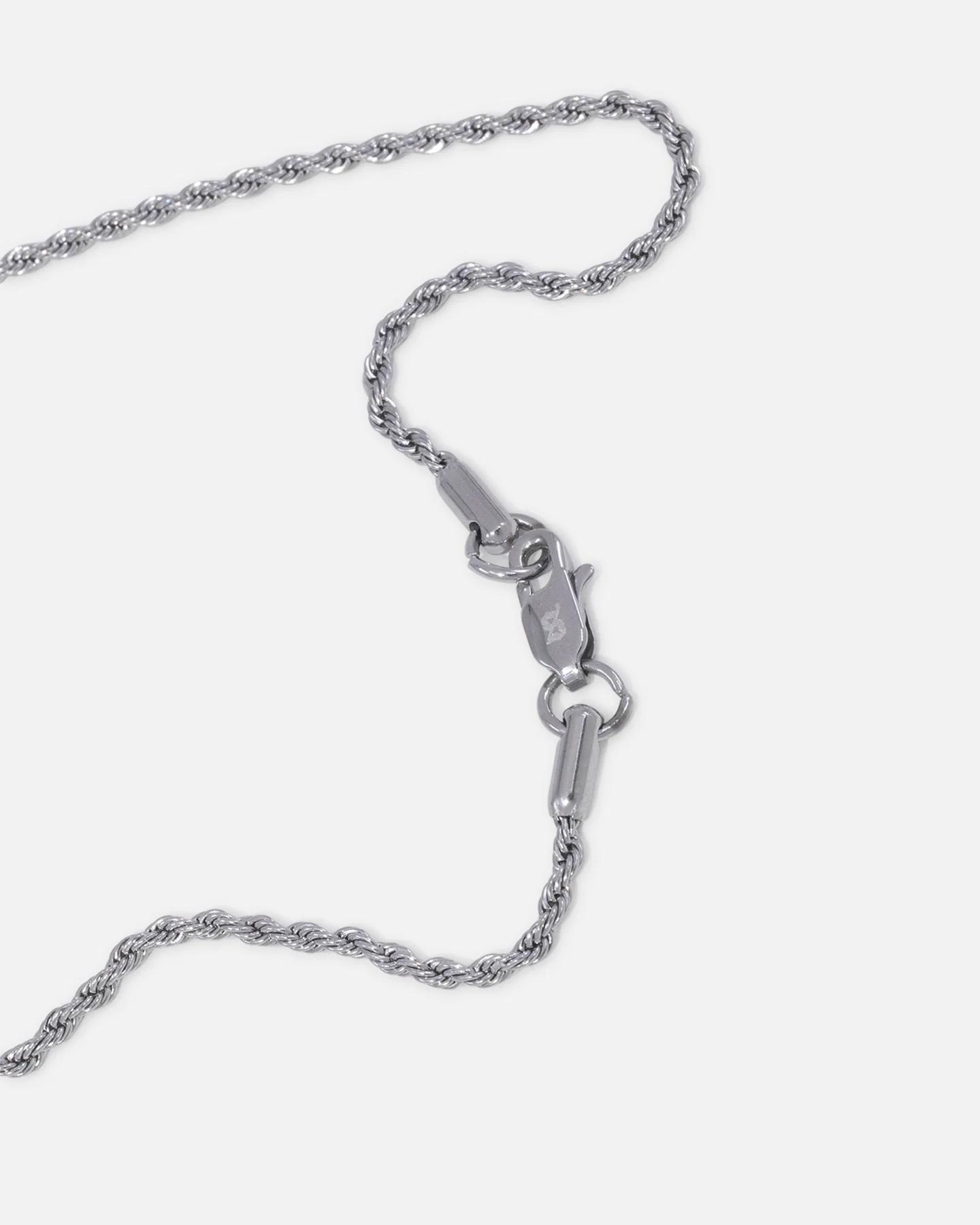 Saint Morta Textured Cross Pendant Chain White Gold - Image 6