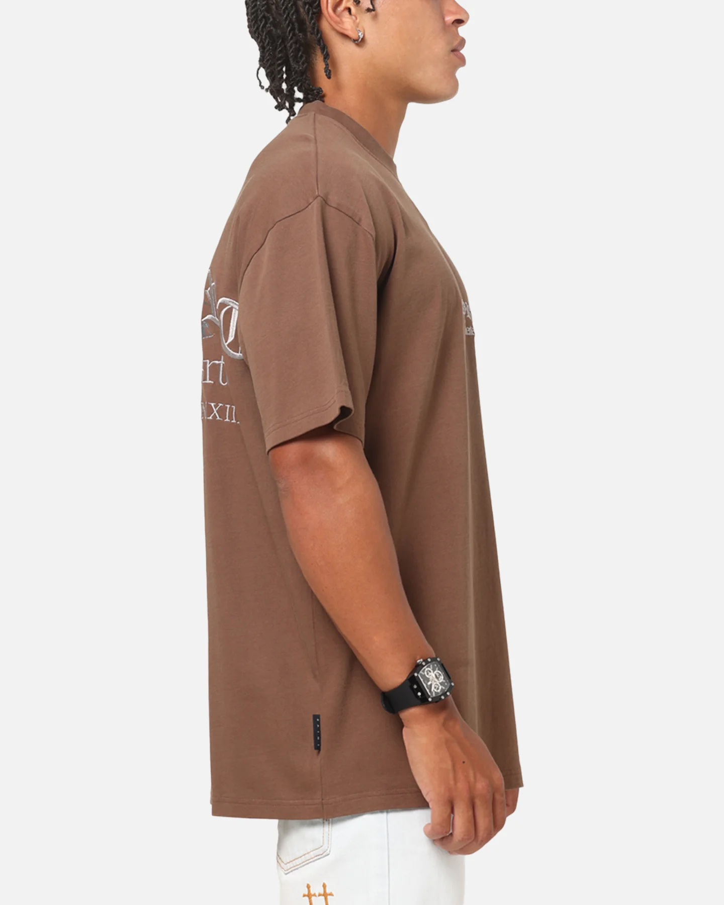 Saint Morta The Cross Boxy T-Shirt Washed Brown - Image 6