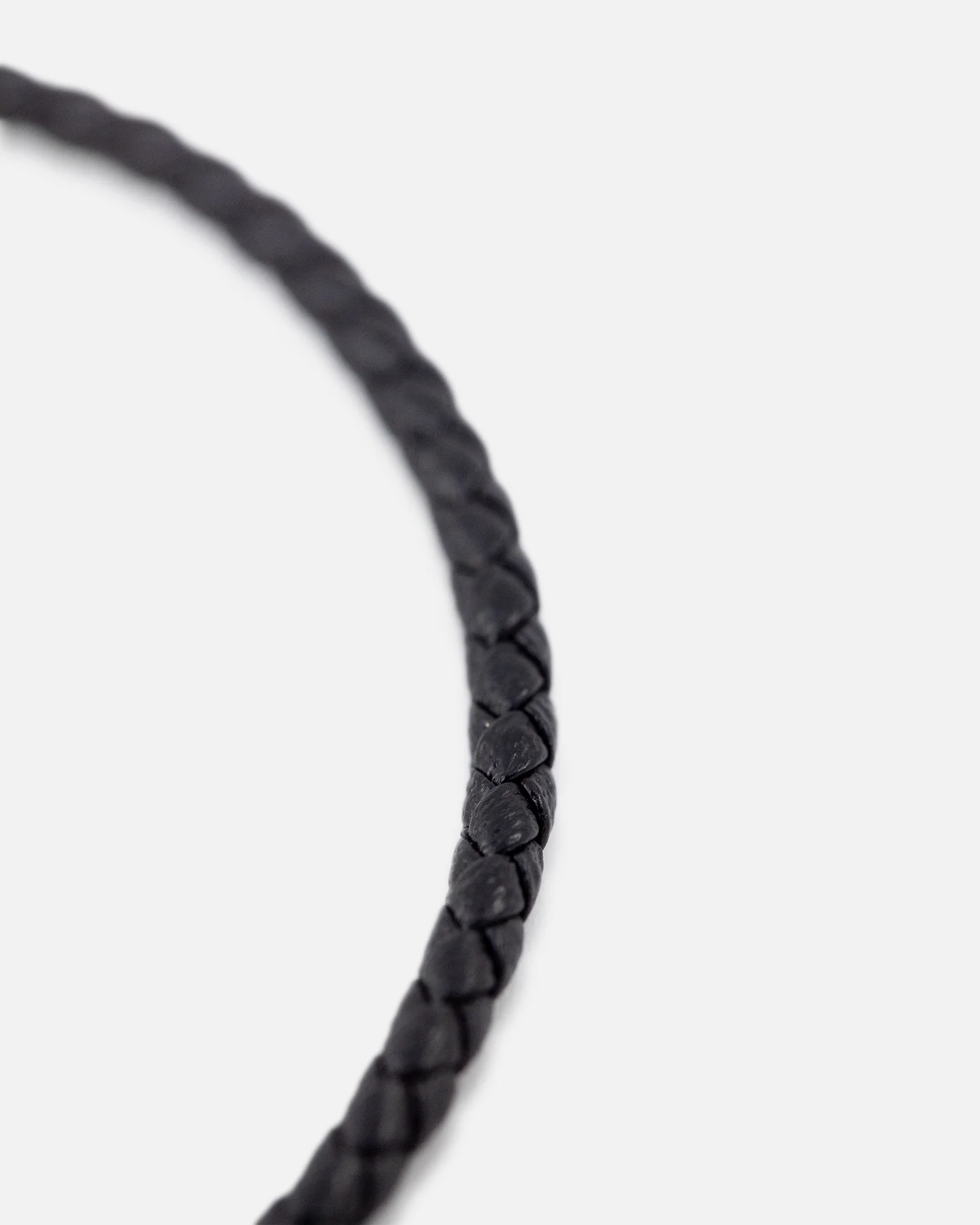 Saint Morta Tied Leather Bracelet Black/White Gold - Image 3